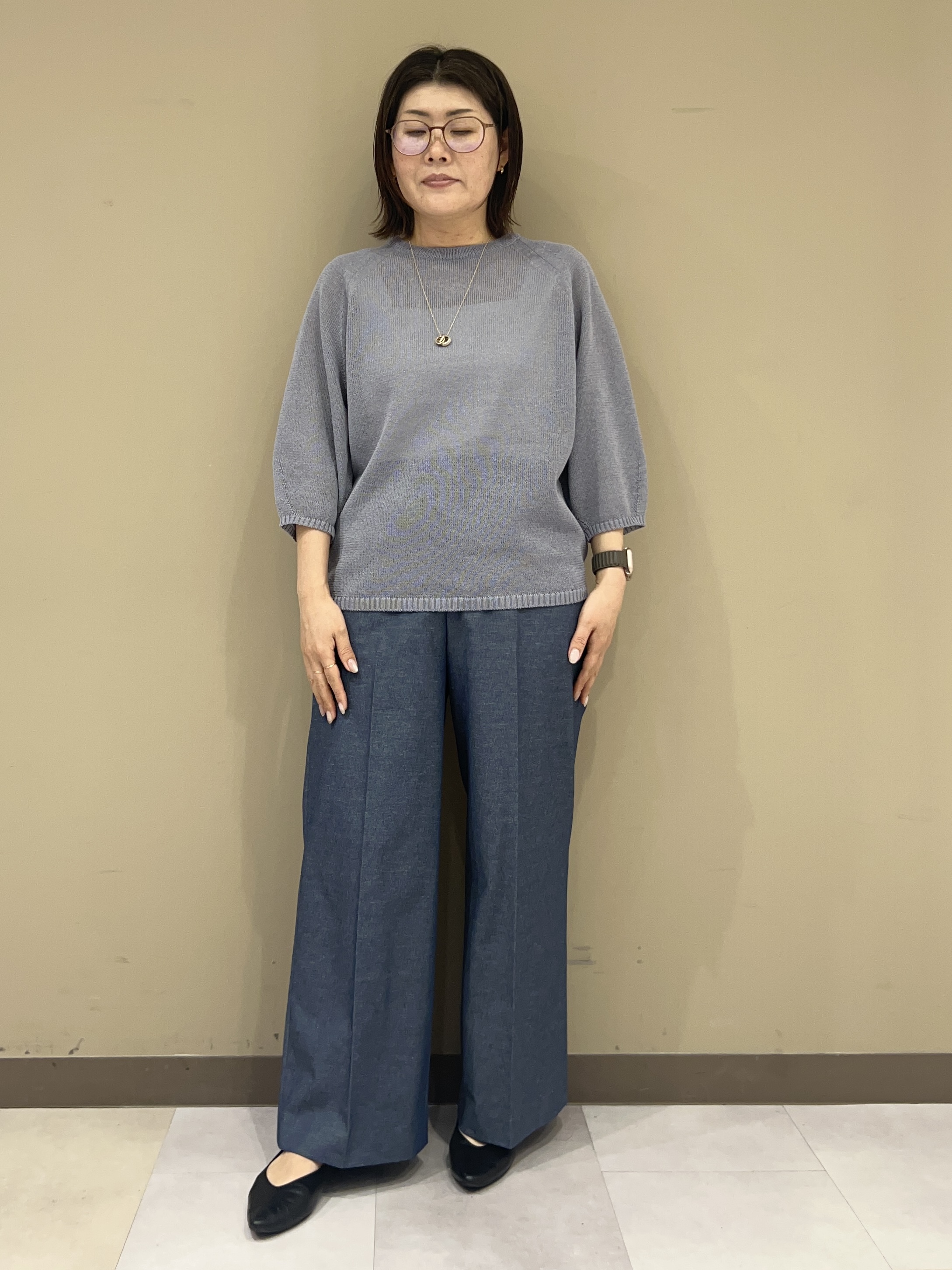fukuさんの「UNTITLED｜【洗える/ゆったり】クルーネックドライニット」を使ったコーディネート