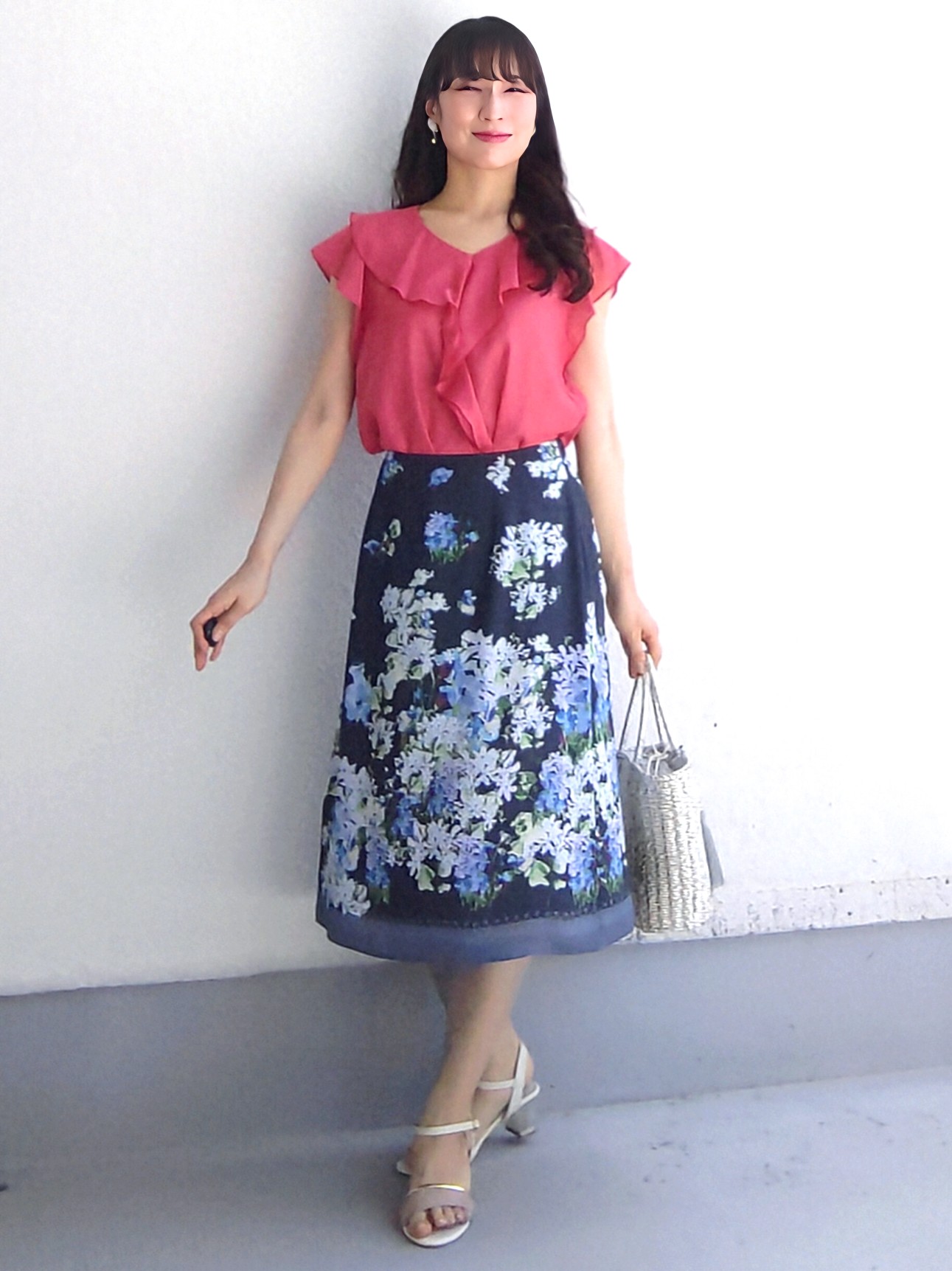 keinaさんの「SunaUna｜【手洗い可／日本製】フリルブラウス」を使ったコーディネート