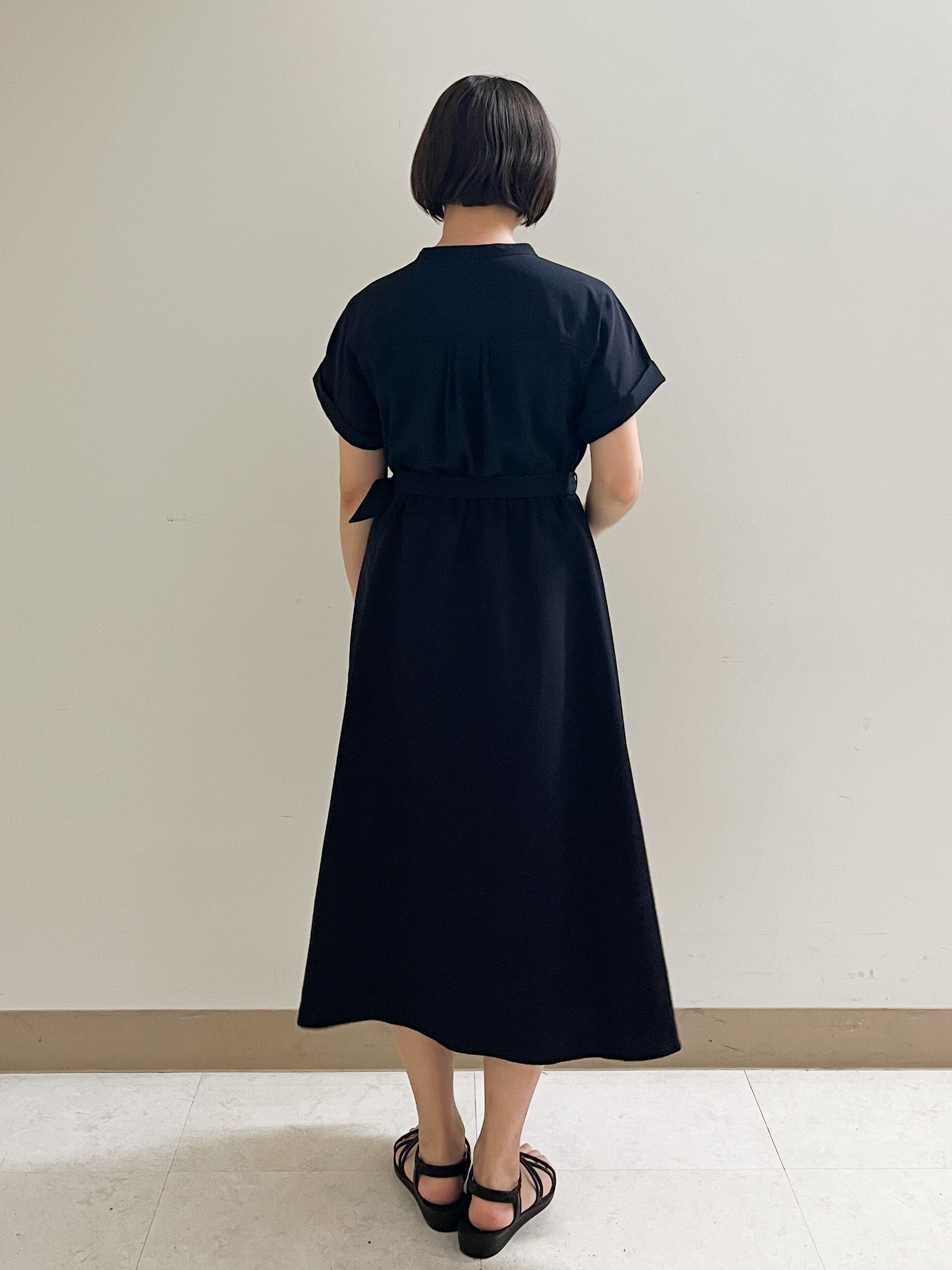 あかねさんの「OPAQUE.CLIP｜ダブルポケットスキッパーワンピース【防シワ／洗濯機OK】《XS～3L／6col》」を使ったコーディネート