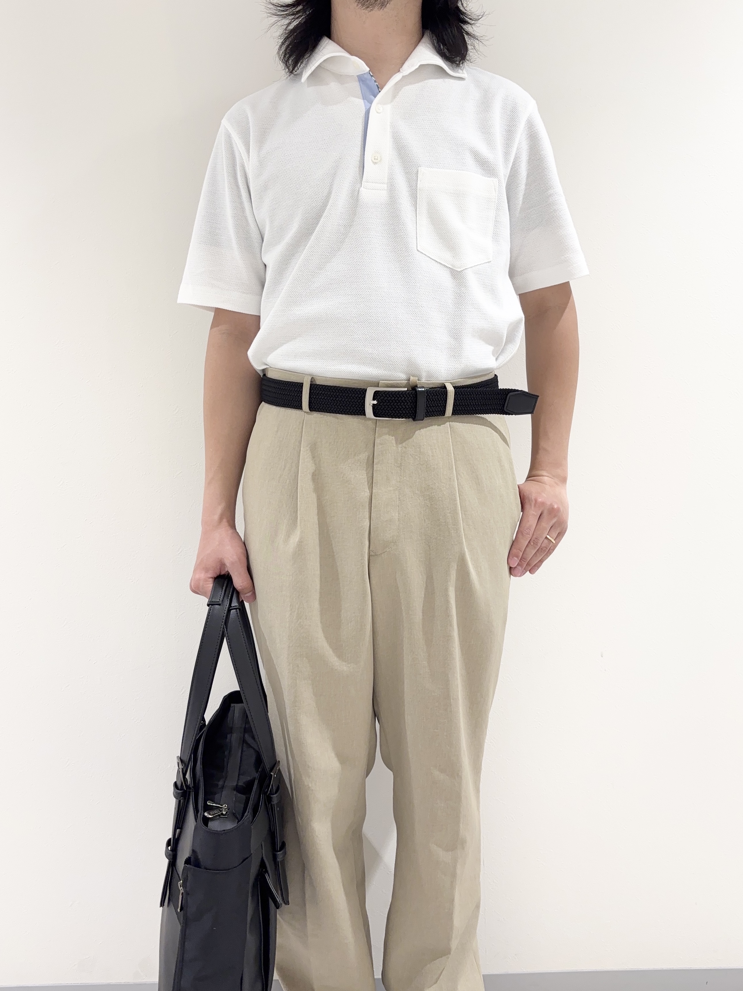 及川さんの「TAKEO KIKUCHI｜【抗菌防臭】ステイフレッシュ ポロシャツ」を使ったコーディネート