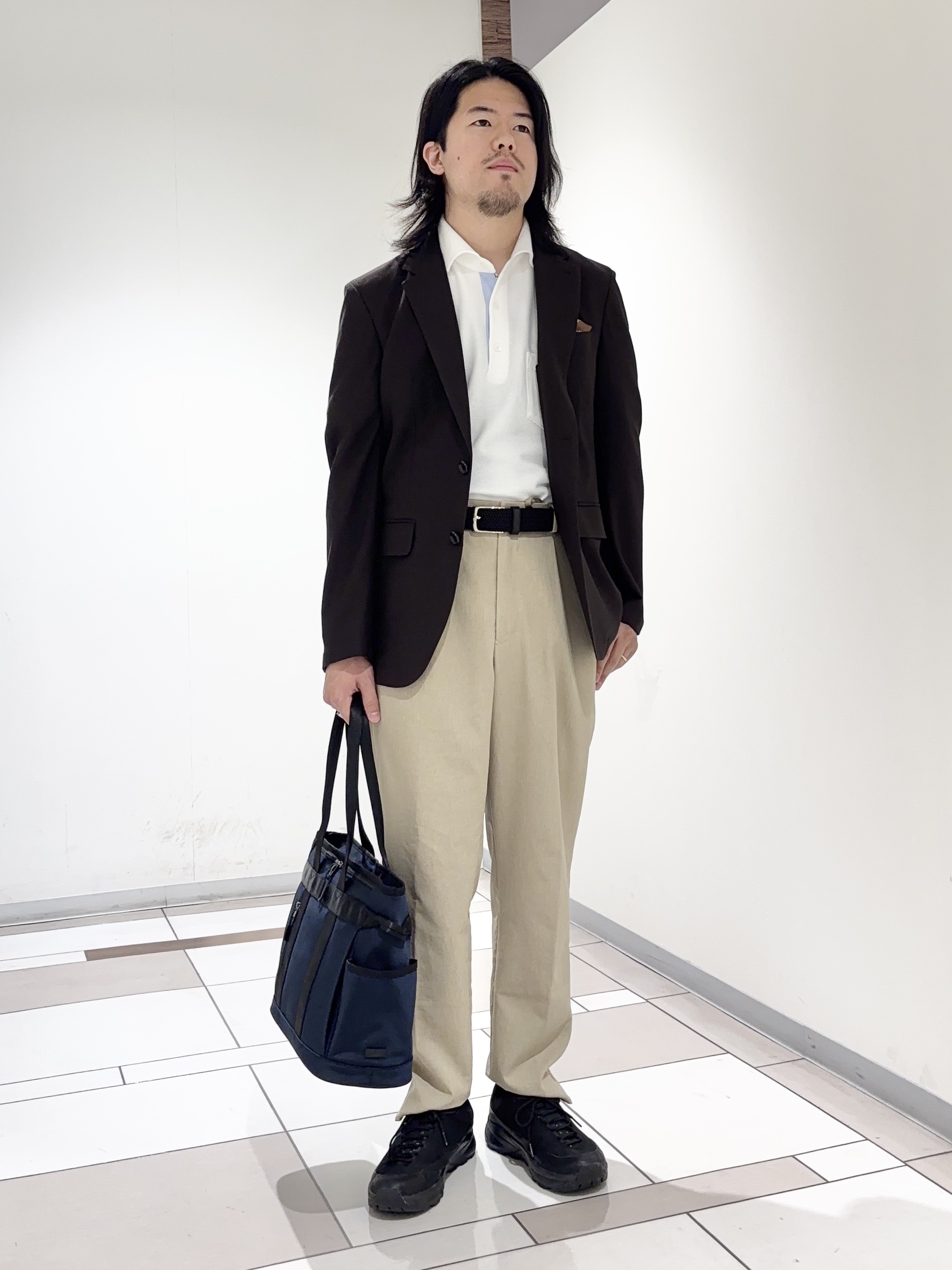 及川さんの「TAKEO KIKUCHI｜【抗菌防臭】CALCULO（R）ジャージ ジャケット」を使ったコーディネート