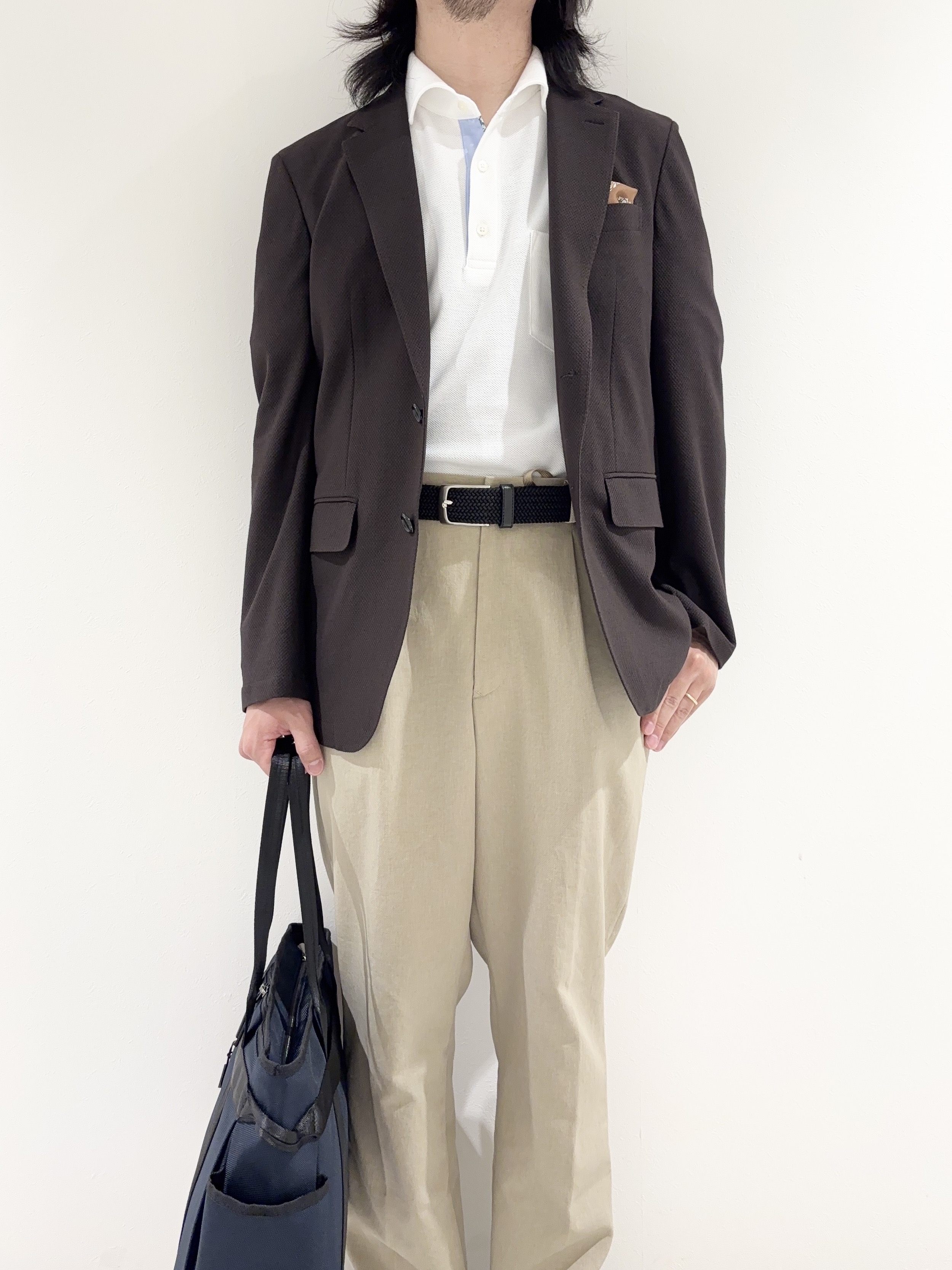 及川さんの「TAKEO KIKUCHI｜【抗菌防臭】CALCULO（R）ジャージ ジャケット」を使ったコーディネート