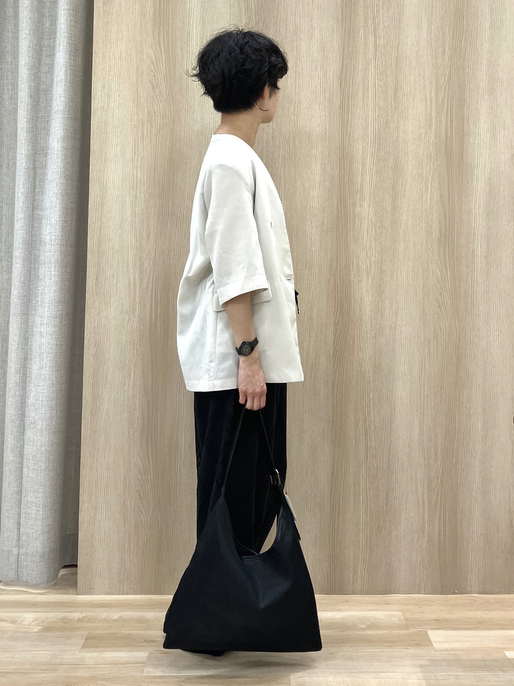 Keiさんの「grove｜【洗濯機OK/ひんやり】軽く羽織れるハーフスリーブジャケット」を使ったコーディネート