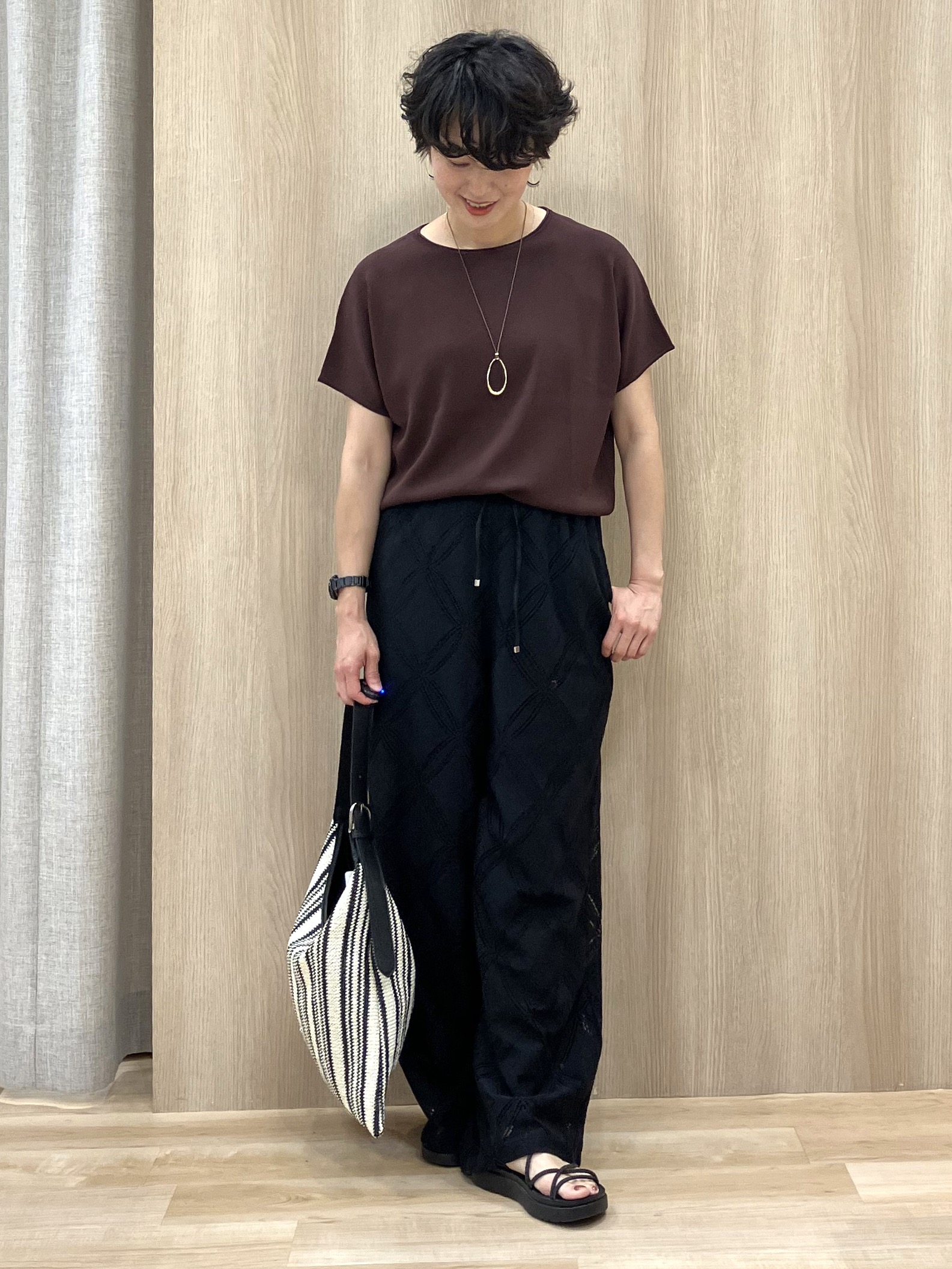 Keiさんの「grove｜【洗濯機OK/ひんやり】軽く羽織れるハーフスリーブジャケット」を使ったコーディネート