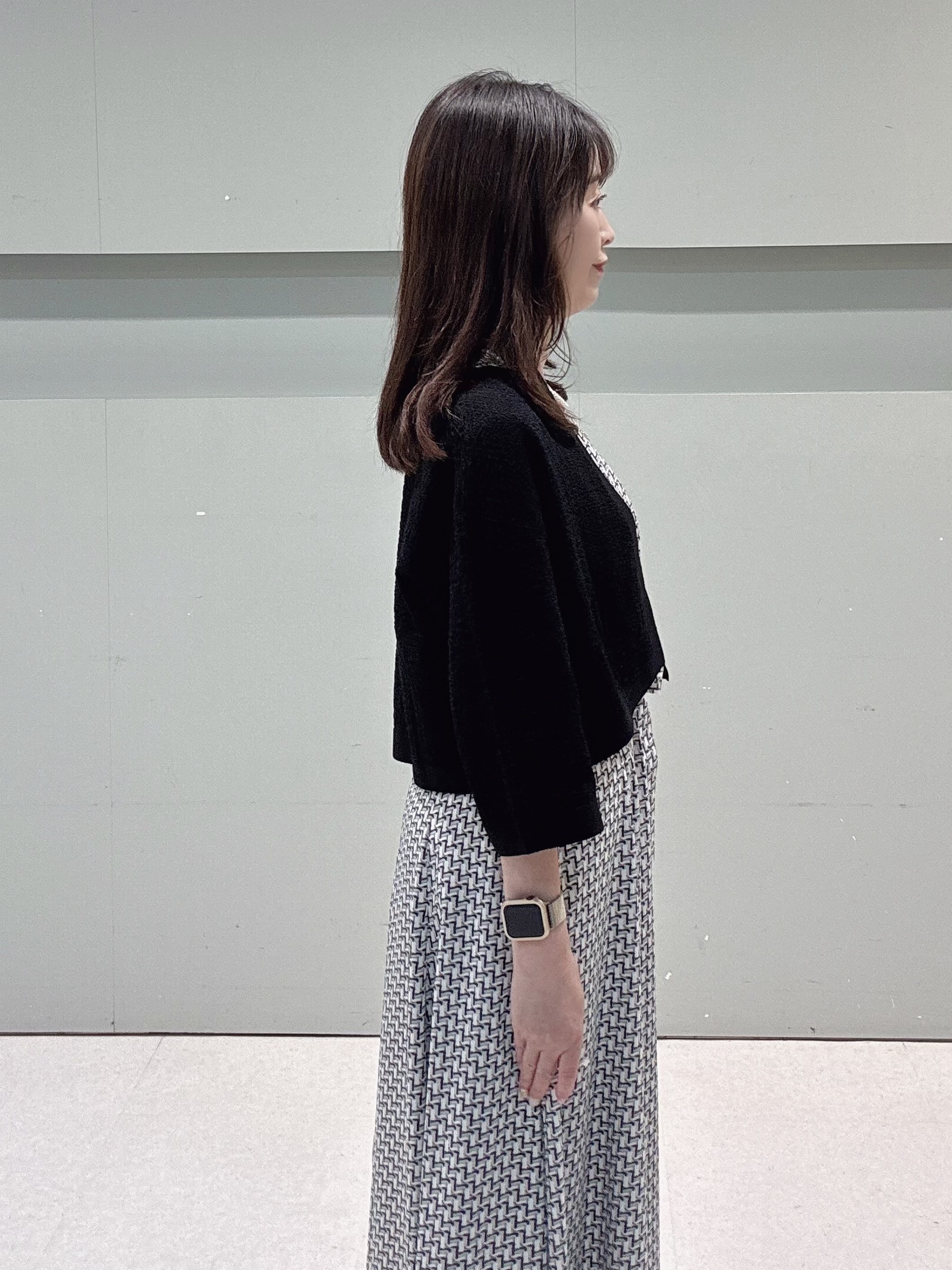 makiさんの「UNTITLED｜【ストレッチ性/洗える】短丈ニットカーディガン」を使ったコーディネート