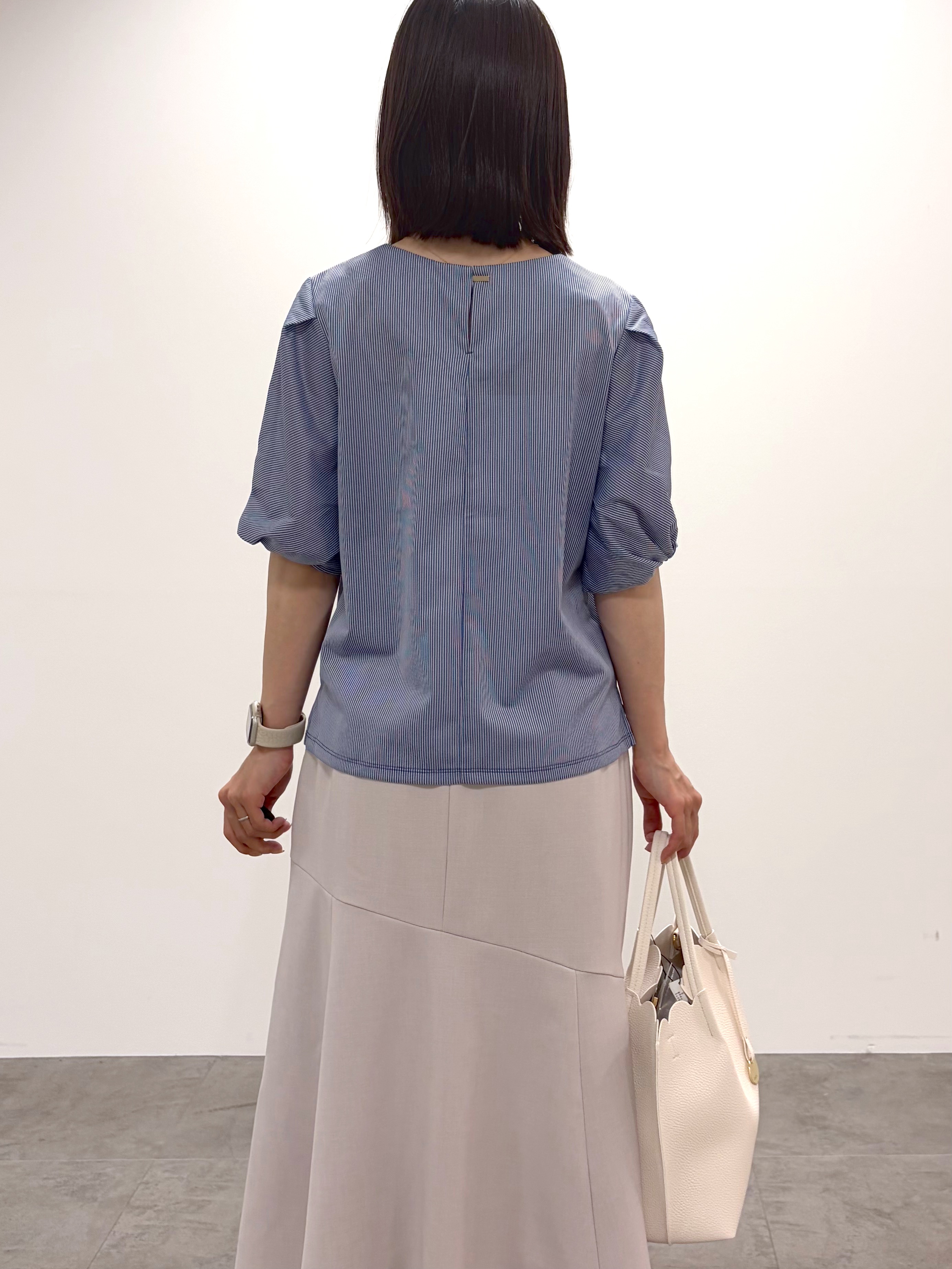 kozuさんの「index｜【吸水速乾】ストライプ調デザインスリーブトップス《洗濯機OK》」を使ったコーディネート