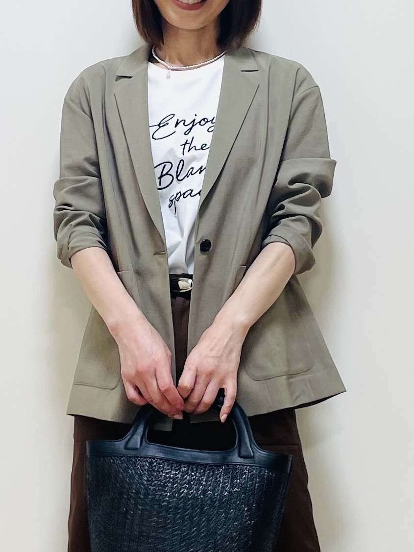 Riiさんの「Reflect｜【SS-4Lサイズ／接触冷感／シワになりにくい】リラクシーテーラードジャケット」を使ったコーディネート