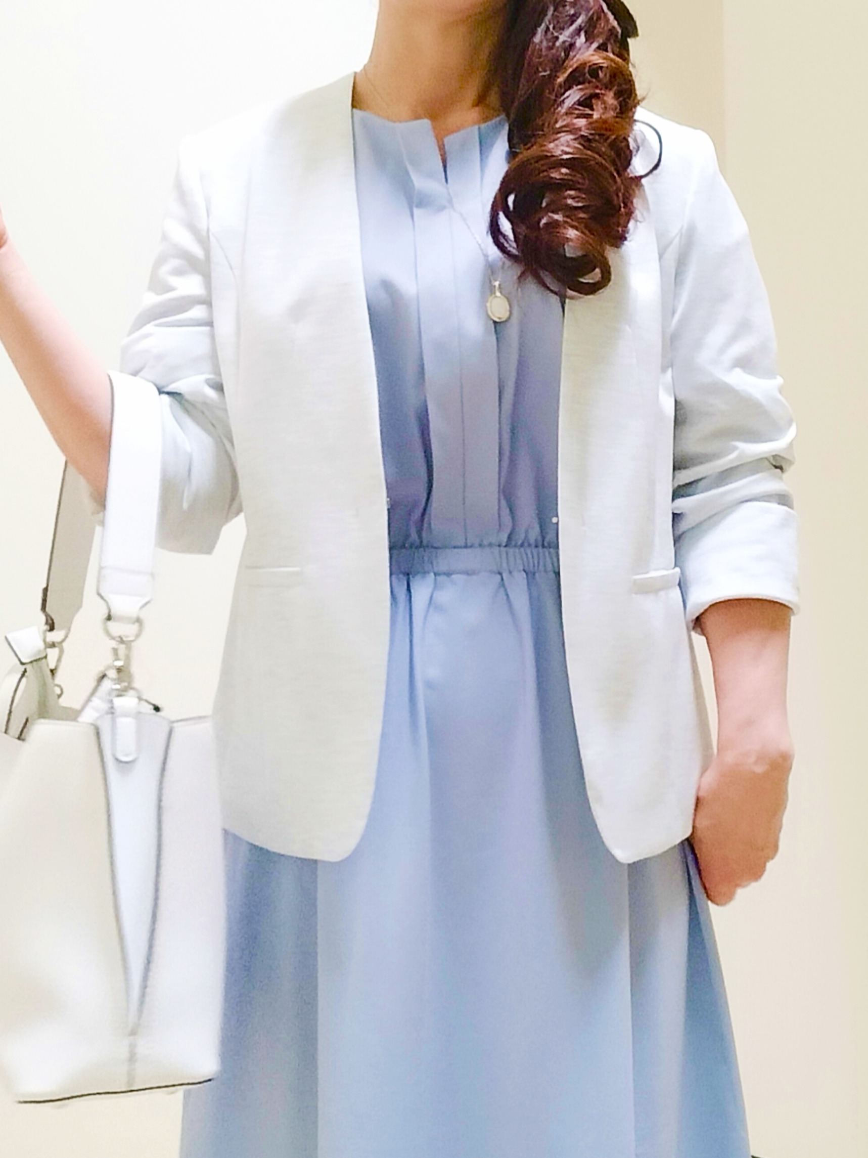 花さんの「Reflect｜【SS-4Lサイズ／UVカット／接触冷感】匠ジャケット／ノーカラー」を使ったコーディネート
