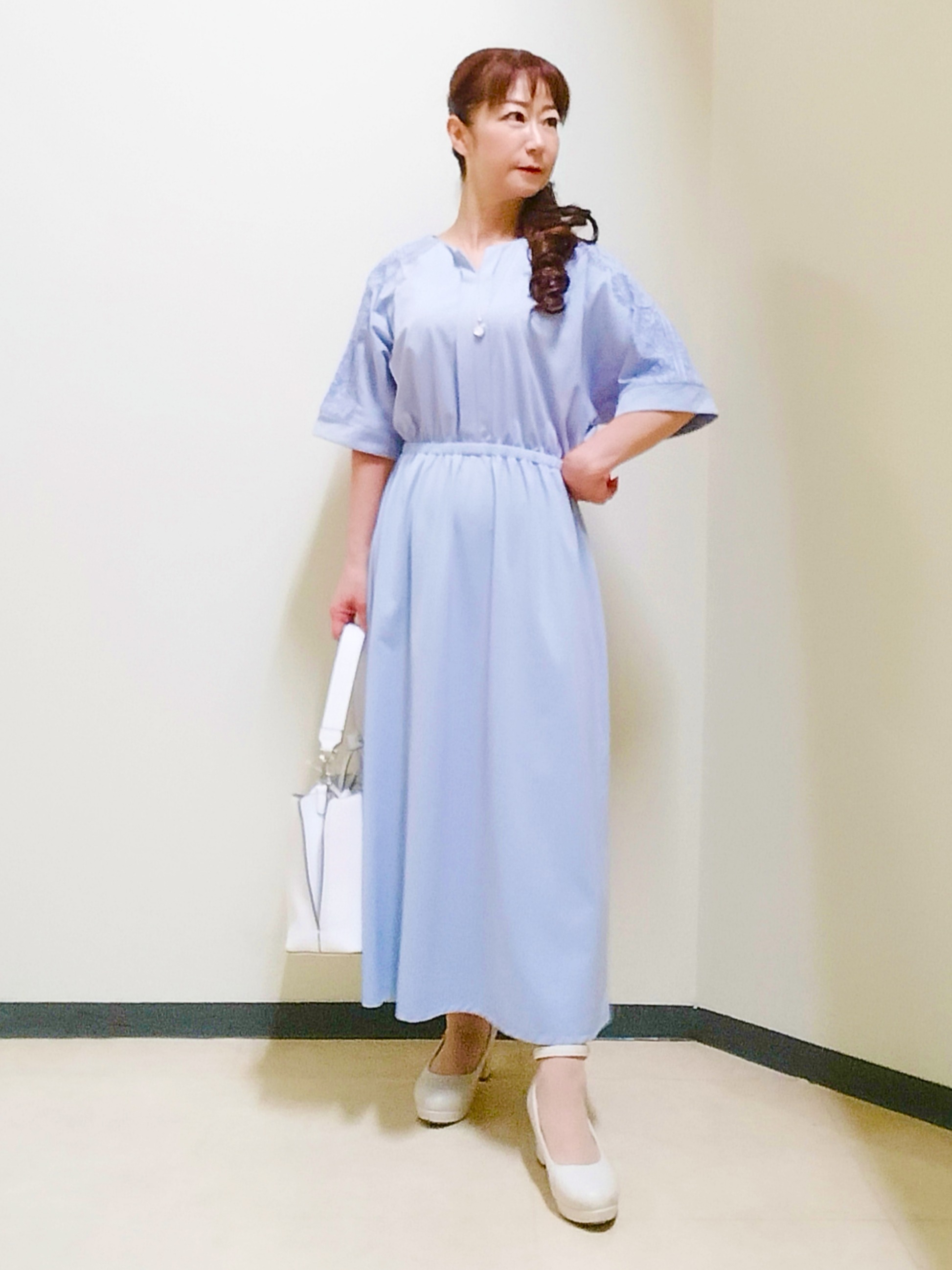 花さんの「Reflect｜【SS-4Lサイズ／UVカット／接触冷感】匠ジャケット／ノーカラー」を使ったコーディネート