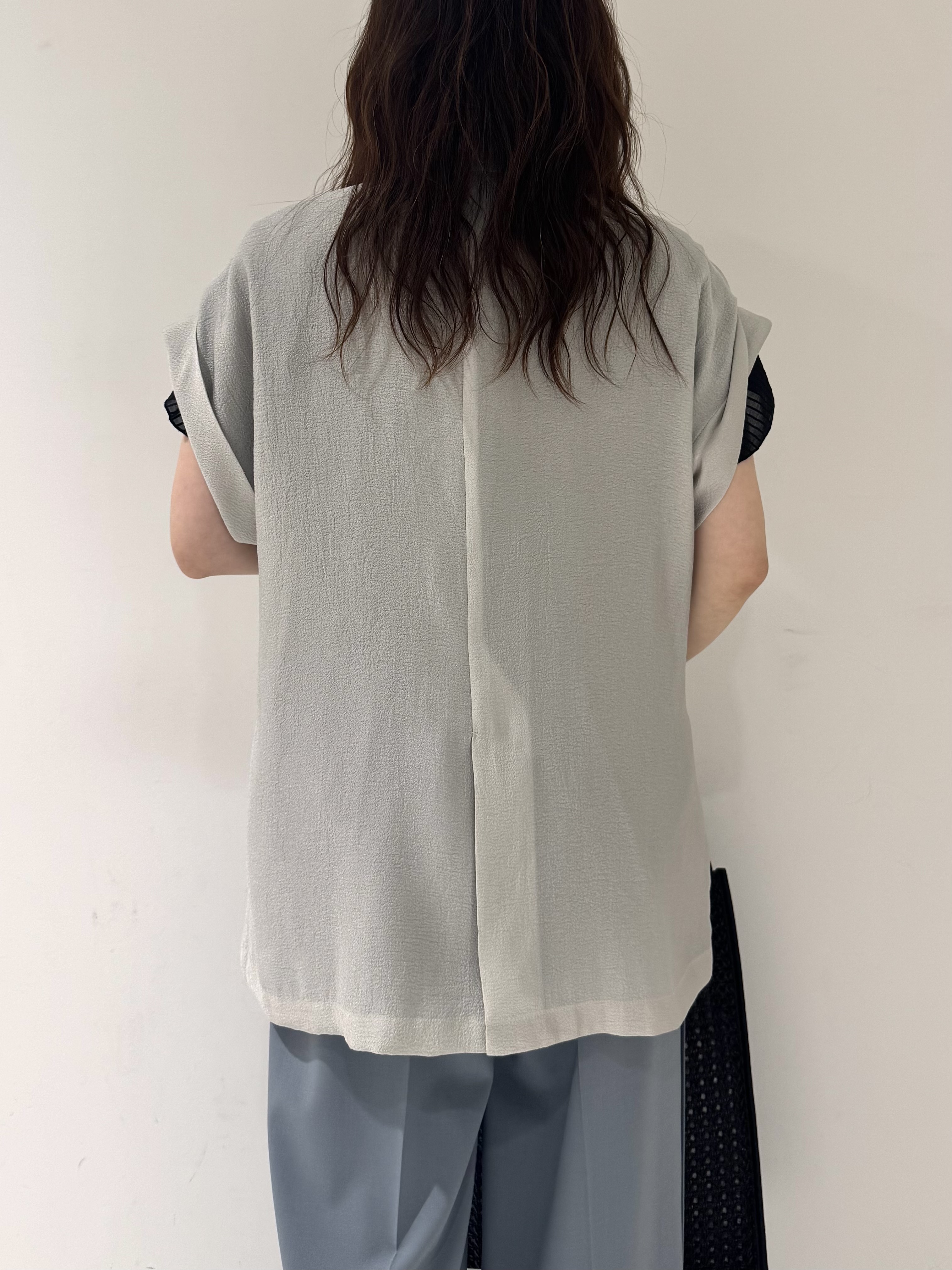 そんさんの「INDIVI｜ワッシャーシアーダブルジャケット」を使ったコーディネート