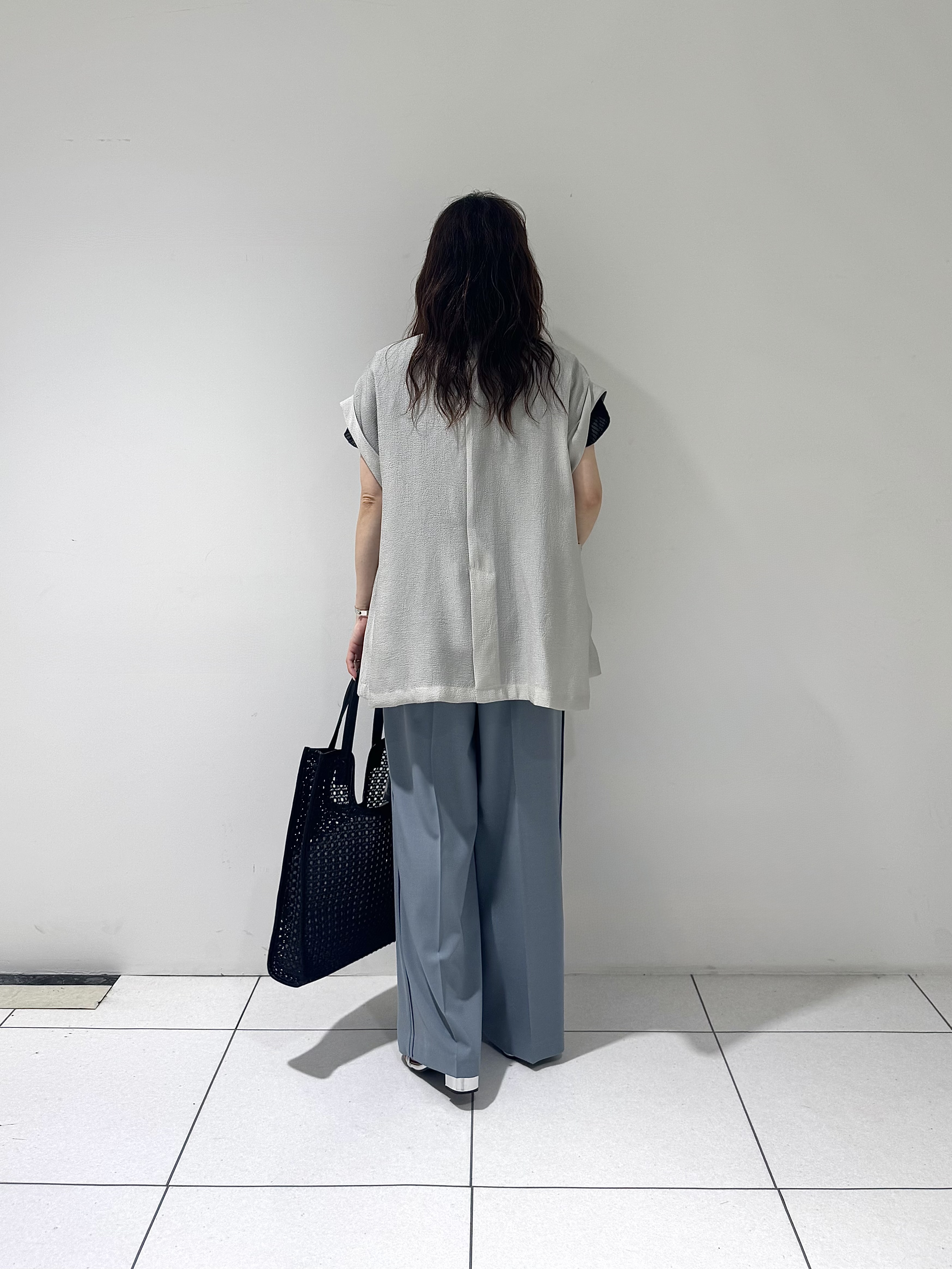 そんさんの「INDIVI｜ワッシャーシアーダブルジャケット」を使ったコーディネート