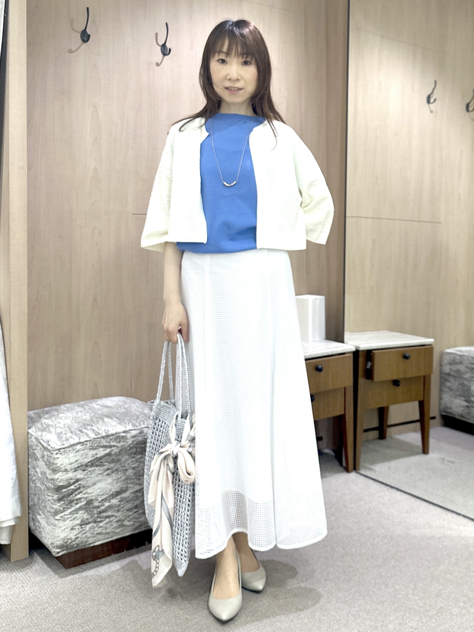 Miwaさんの「UNTITLED｜【9色展開/アンサンブル可/洗える】コットンベーシックニット」を使ったコーディネート