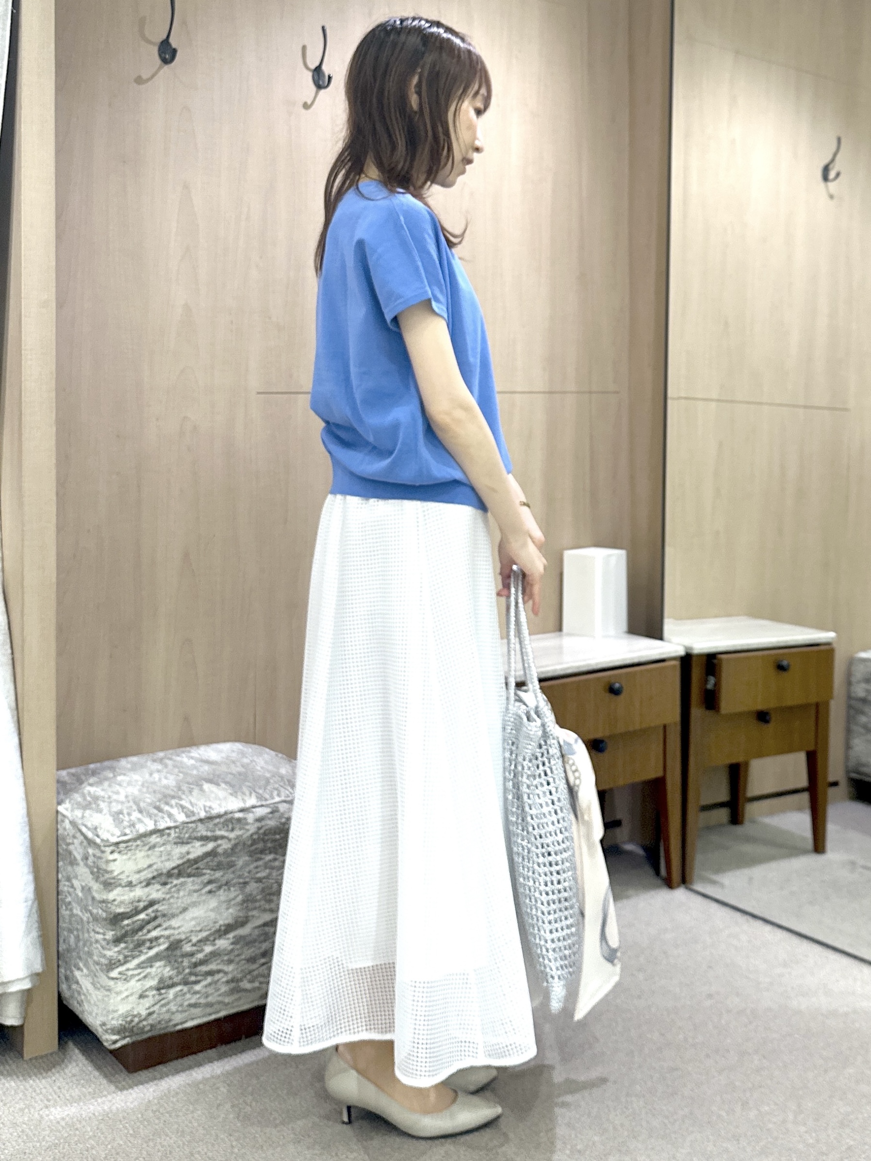 Miwaさんの「UNTITLED｜【9色展開/アンサンブル可/洗える】コットンベーシックニット」を使ったコーディネート