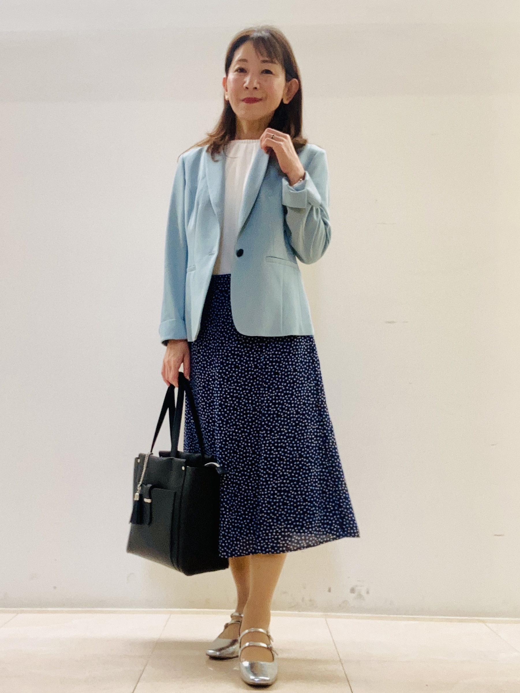 kurodaさんの「Reflect｜【S-4Lサイズ/UVカット／接触冷感】シフォンジャージブラウス」を使ったコーディネート