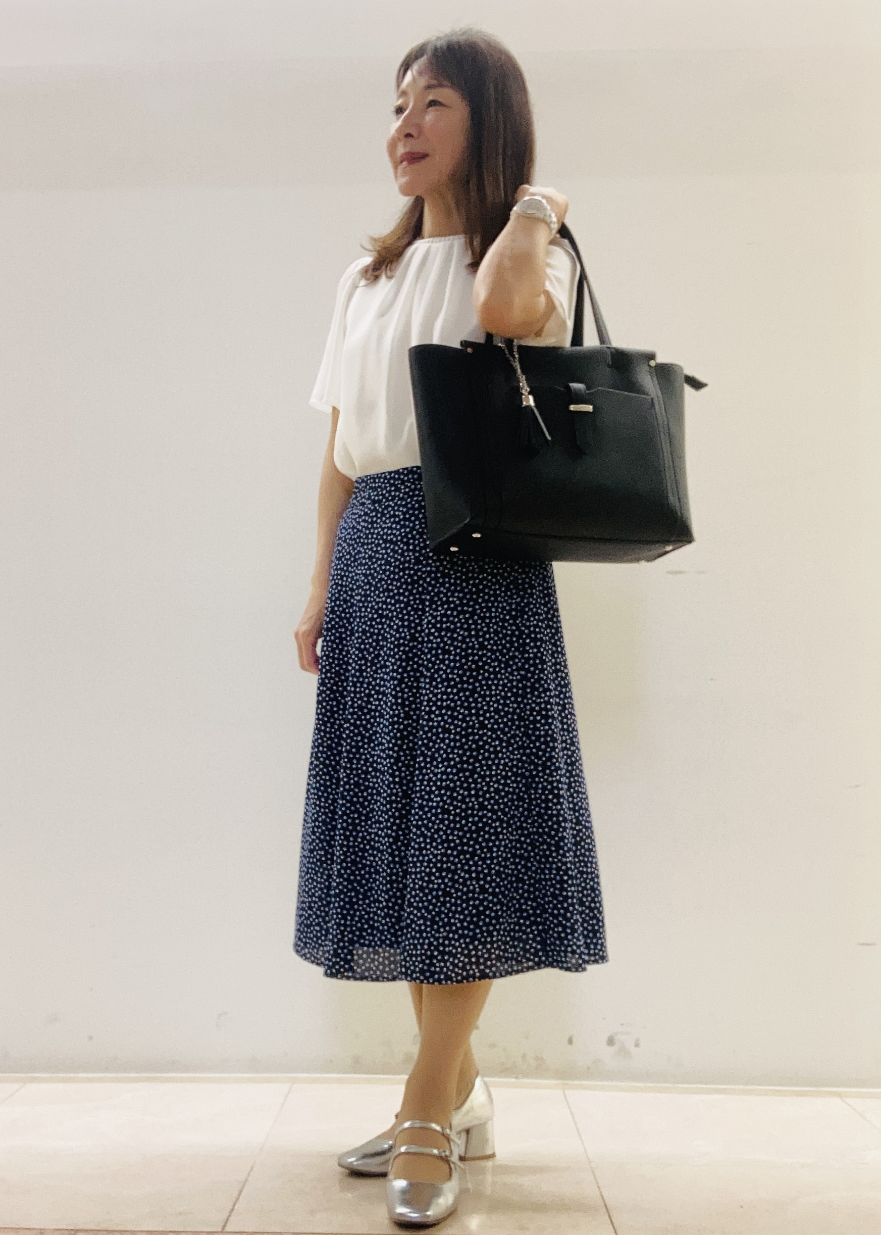 kurodaさんの「Reflect｜【S-4Lサイズ/UVカット／接触冷感】シフォンジャージブラウス」を使ったコーディネート