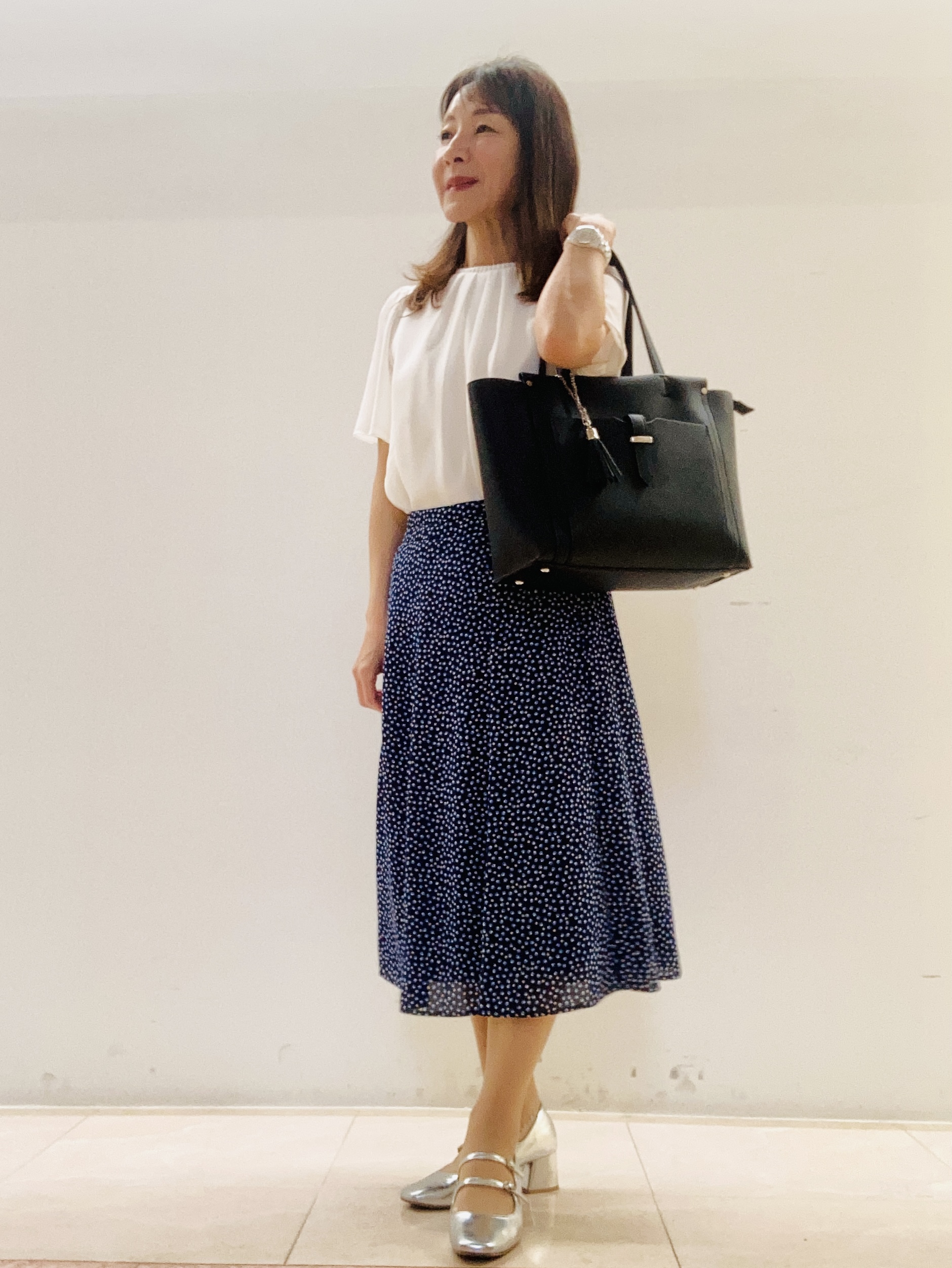 kurodaさんの「Reflect｜【S-4Lサイズ/UVカット／接触冷感】シフォンジャージブラウス」を使ったコーディネート