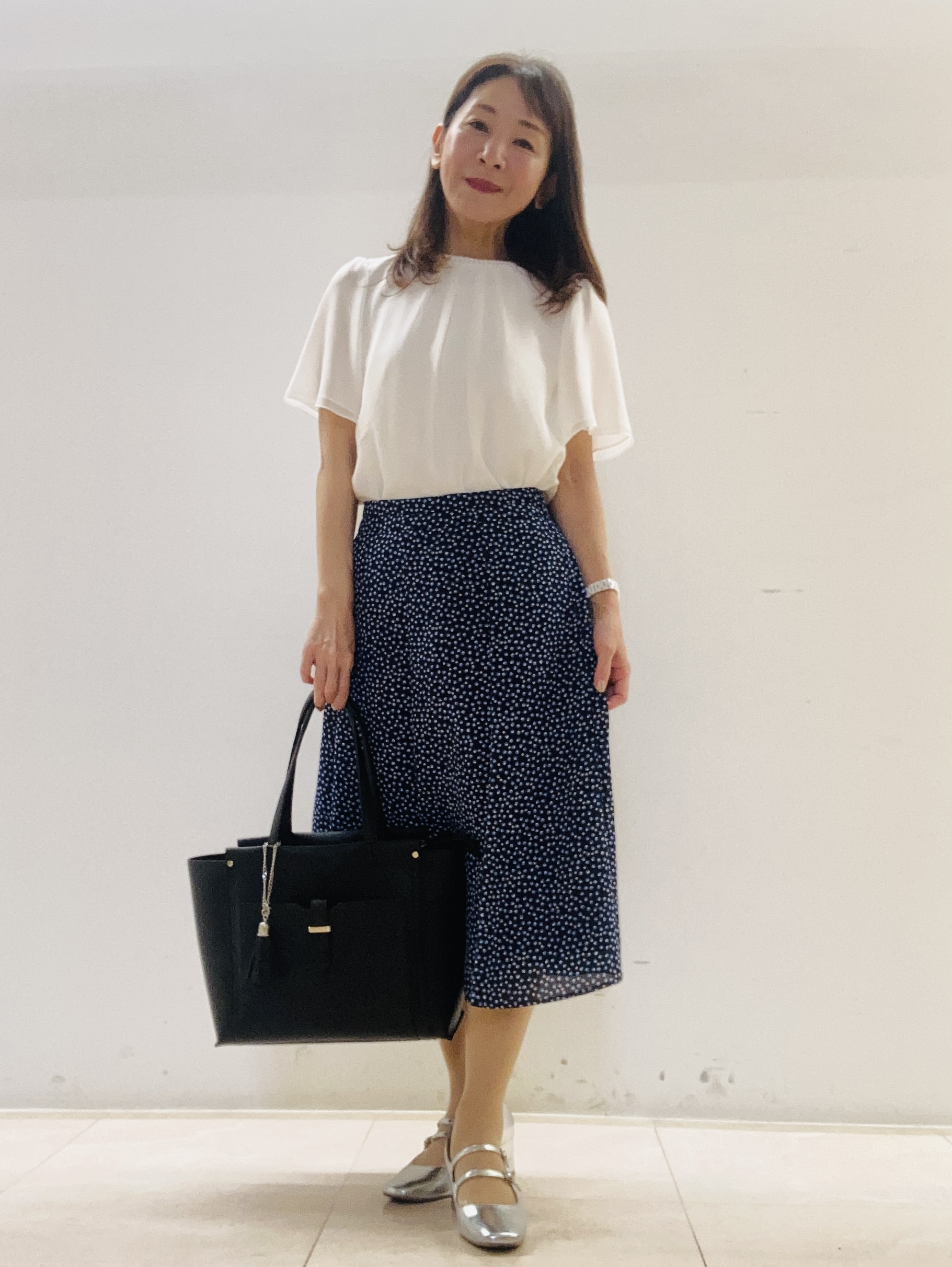 kurodaさんの「Reflect｜【S-4Lサイズ/UVカット／接触冷感】シフォンジャージブラウス」を使ったコーディネート