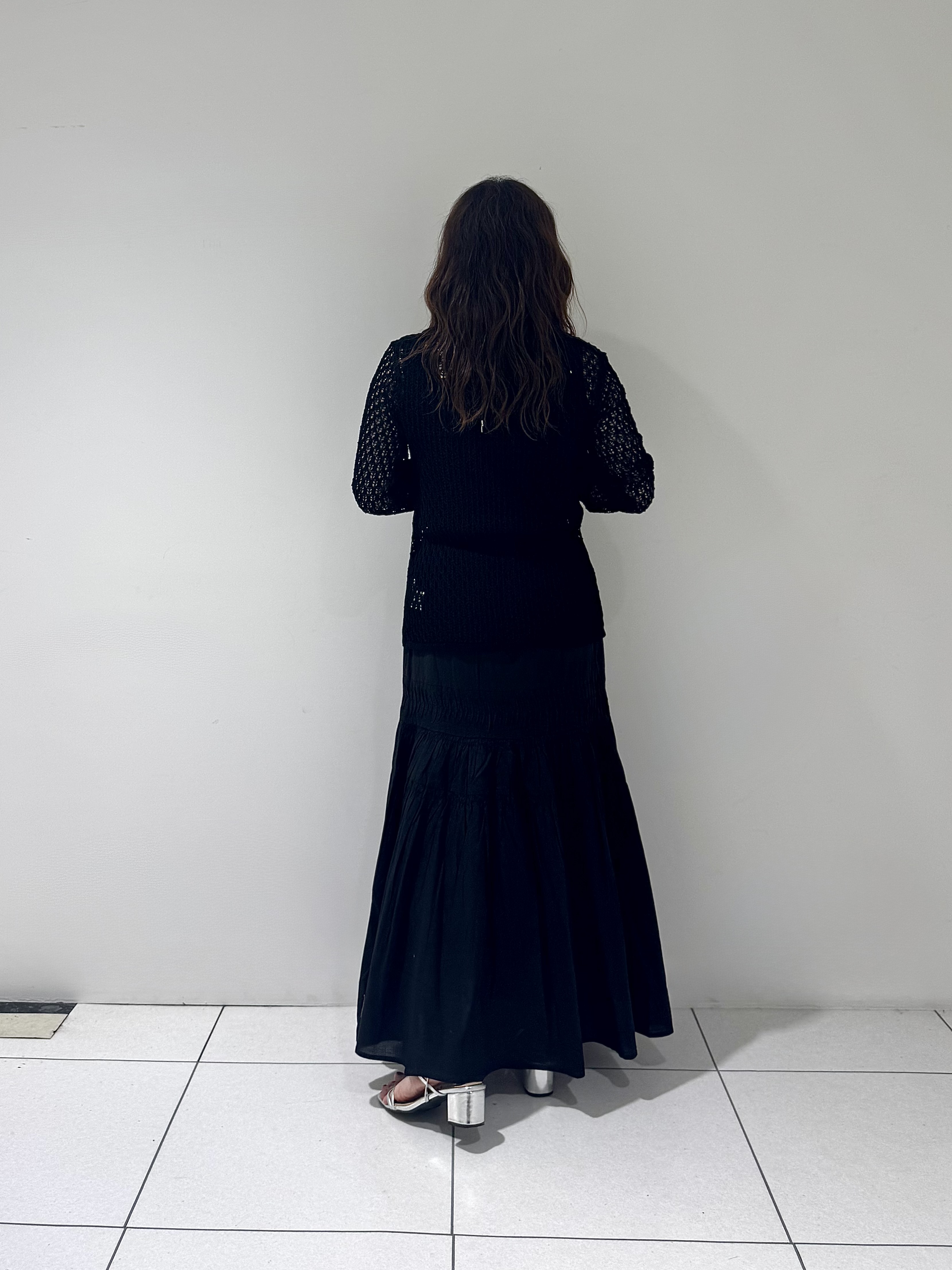 そんさんの「INDIVI｜リネンライククロシェポロニット」を使ったコーディネート