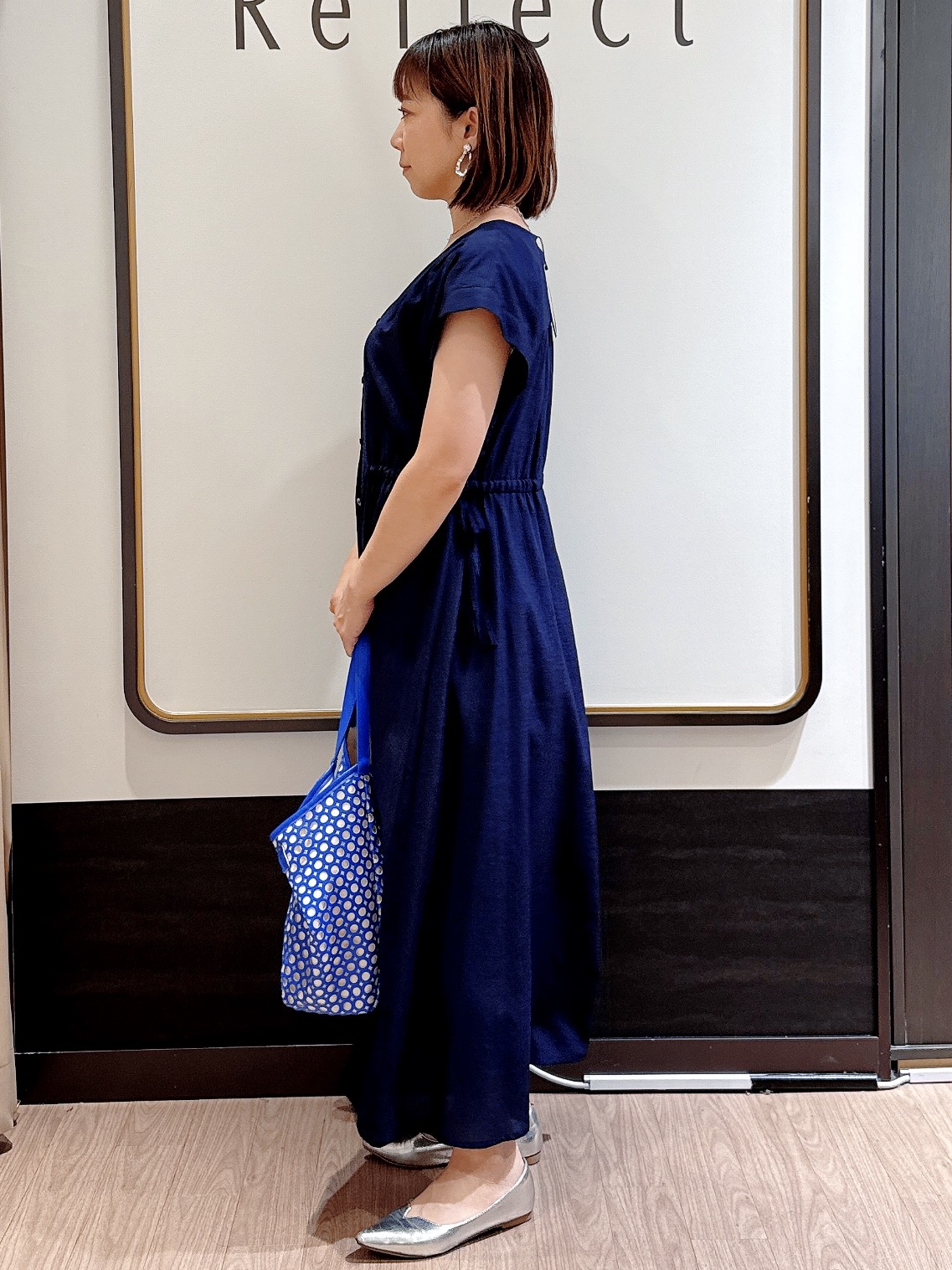 nekoさんの「Reflect｜【通気性あり／涼しい／マシンウォッシャブル】フロントボタンワンピース」を使ったコーディネート