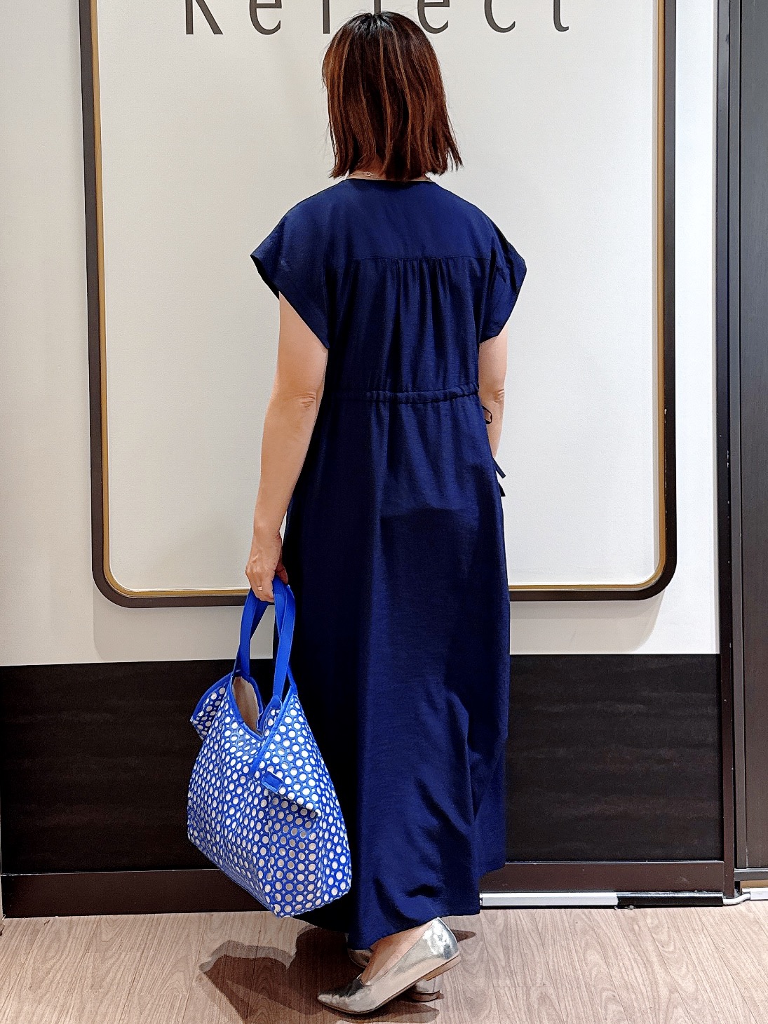 nekoさんの「Reflect｜【通気性あり／涼しい／マシンウォッシャブル】フロントボタンワンピース」を使ったコーディネート