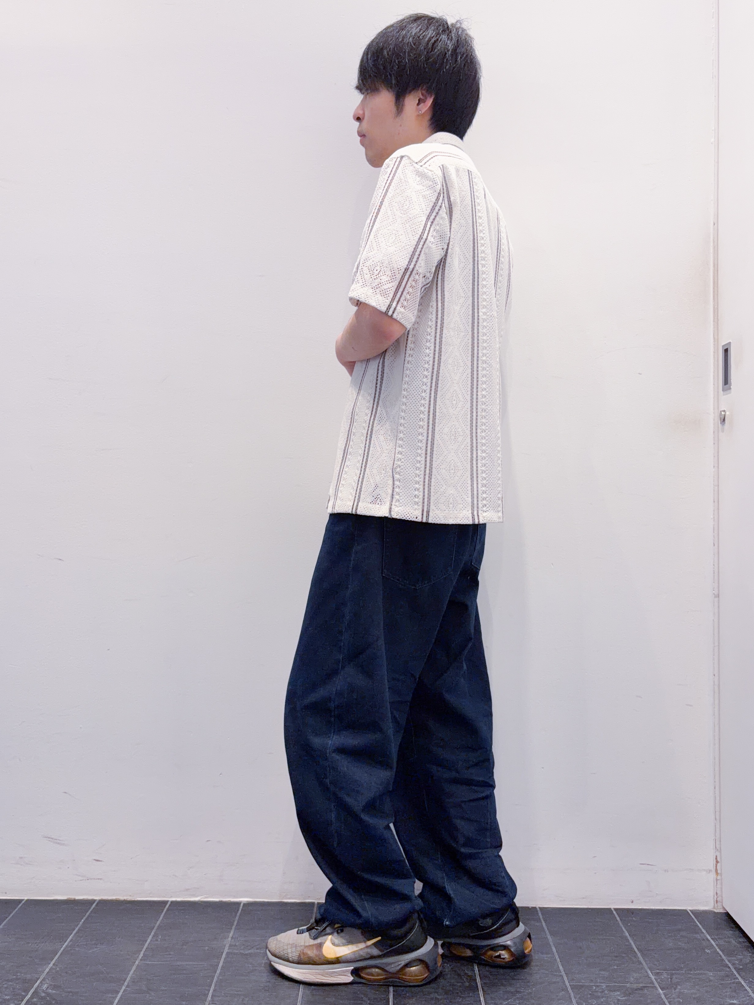 ちびちゃんさんの「THE SHOP TK｜【2点セット】クラフトレース 半袖シャツ＋半袖Tシャツ」を使ったコーディネート
