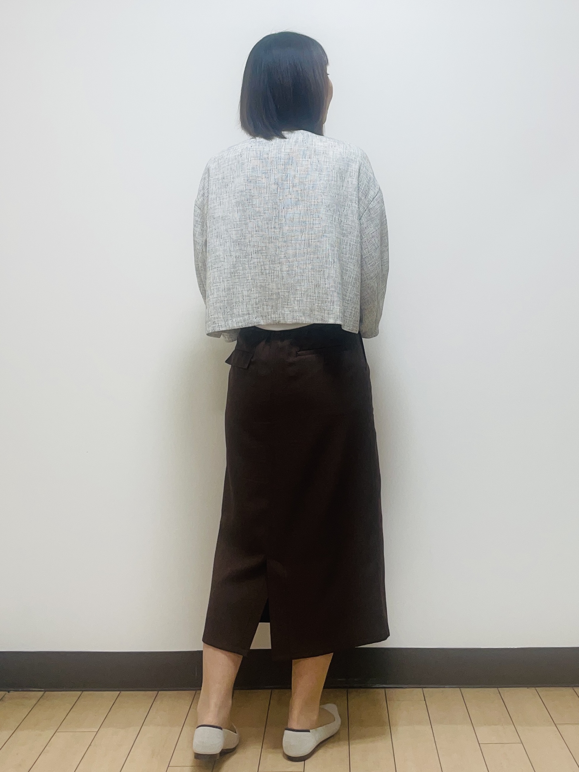 Riiさんの「Reflect｜【セットアップ可】ツイードノーカラージャケット」を使ったコーディネート