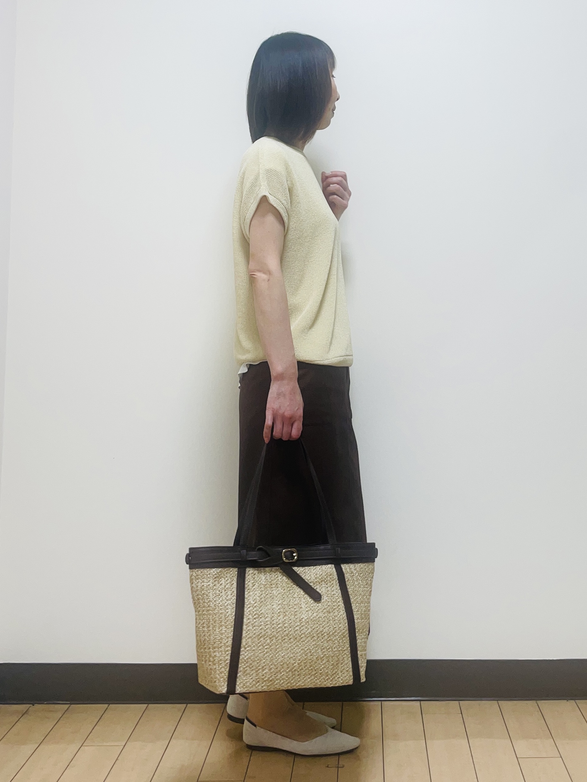 Riiさんの「Reflect｜【レイヤードにおすすめ◎】畦編みフレンチスリーブトップス」を使ったコーディネート