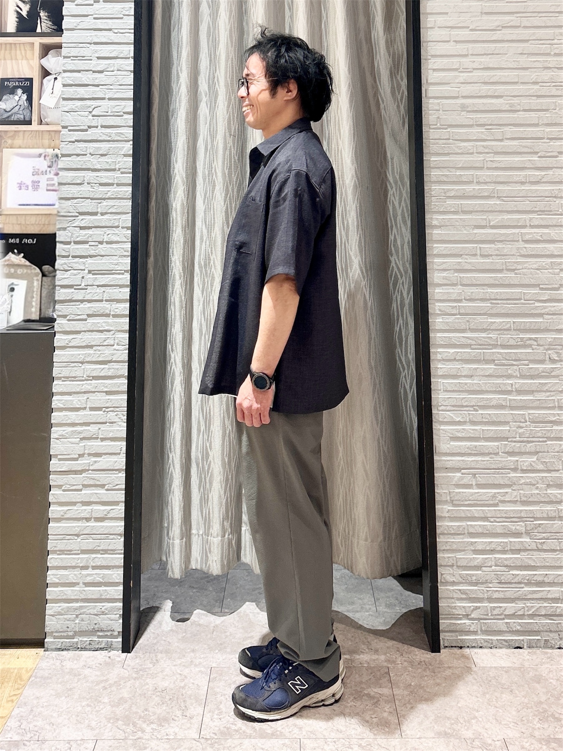 KENJI Iさんの「THE SHOP TK｜【LINO FINE】 リネンライク半袖シャツ UVカット／イージーケア／吸水速乾／洗濯機OK／セッ」を使ったコーディネート