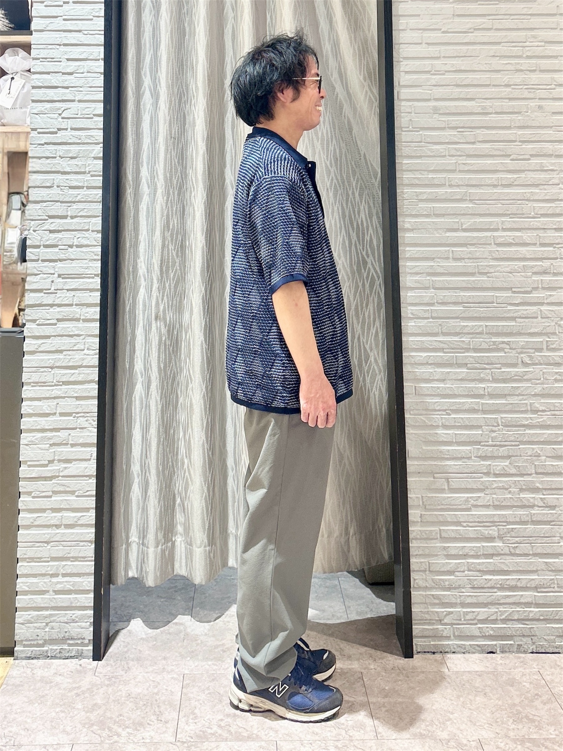 KENJI Iさんの「THE SHOP TK｜【主張しすぎない配色バランス】アーガイルメッシュポロ半袖Tシャツ 洗濯機OK」を使ったコーディネート