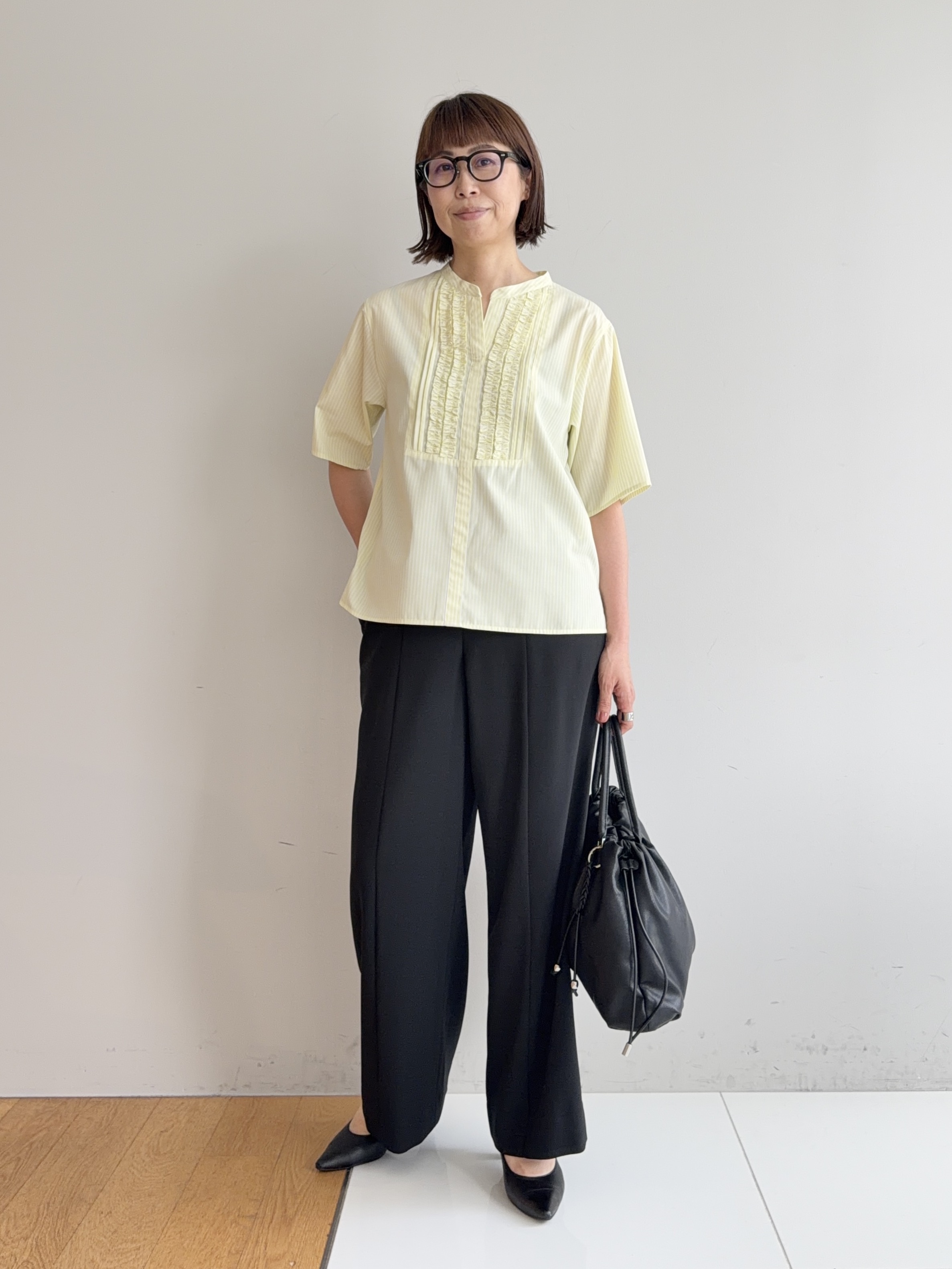 murayamaさんの「INDIVI｜【UVケア／吸汗速乾／着映え】フリルピンタックブラウス」を使ったコーディネート