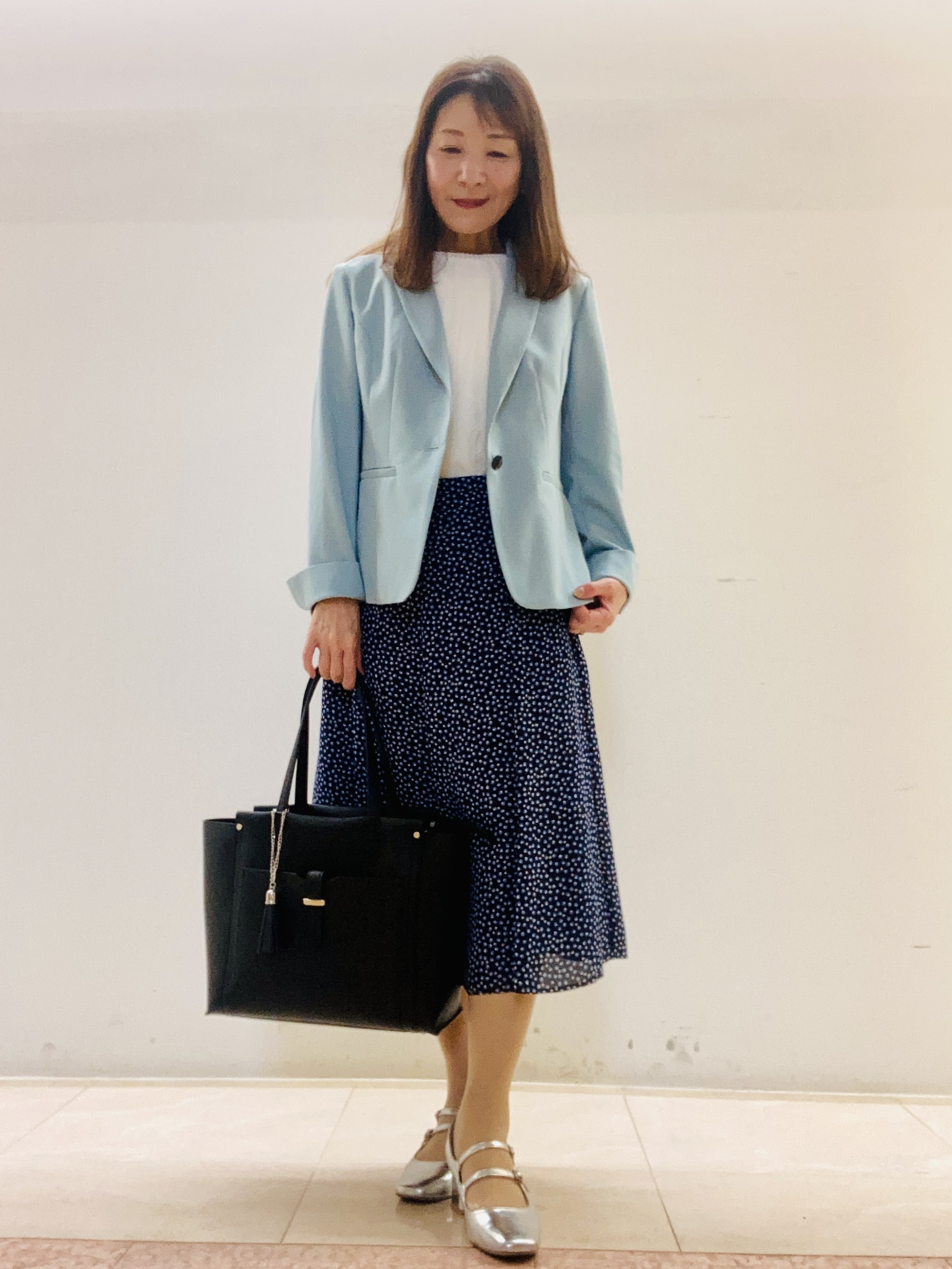kurodaさんの「Reflect｜【S-4Lサイズ/UVカット／接触冷感】シフォンジャージブラウス」を使ったコーディネート
