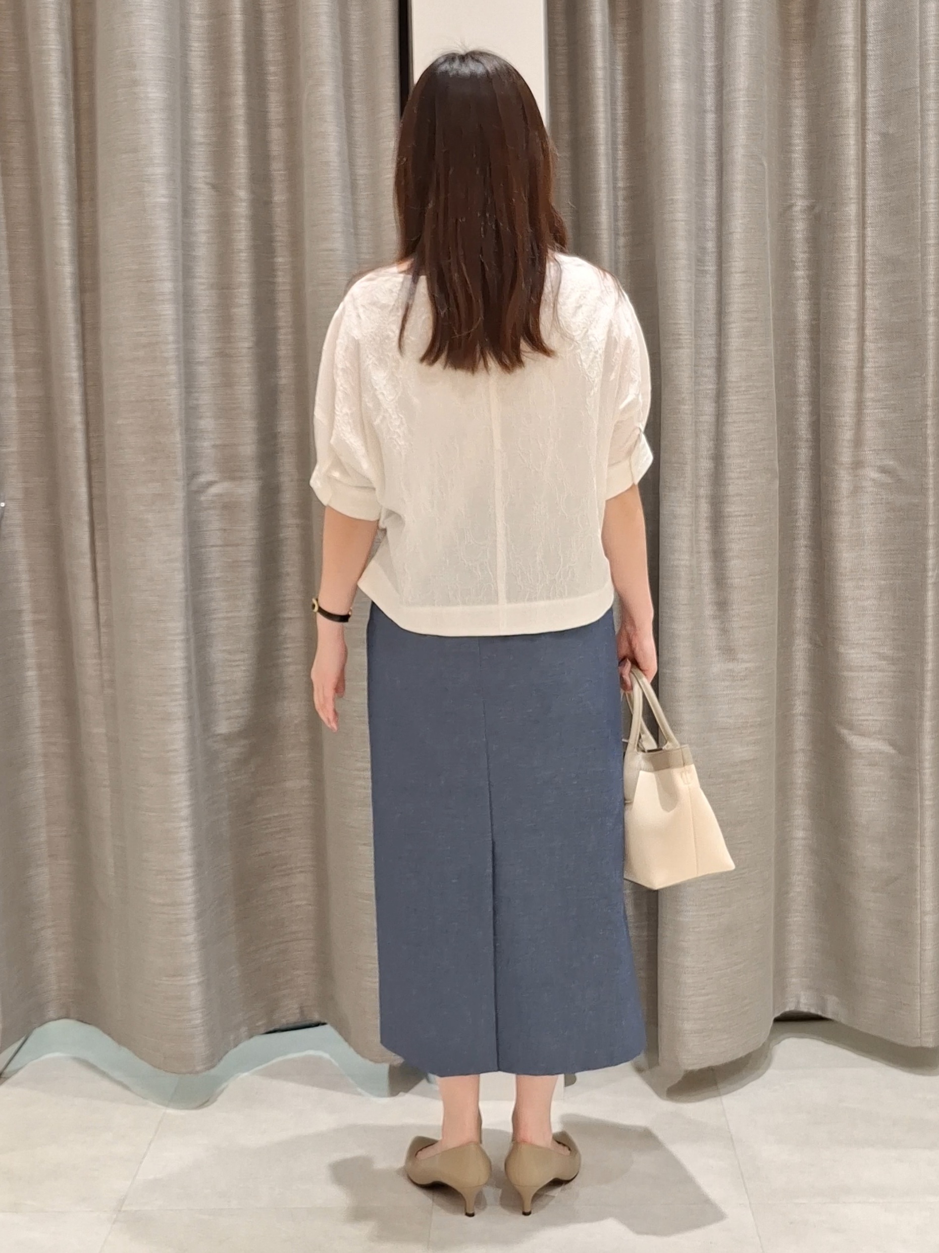 YuKaRiさんの「UNTITLED｜【洗える/ショート丈】ジャカードボートネックブラウス」を使ったコーディネート