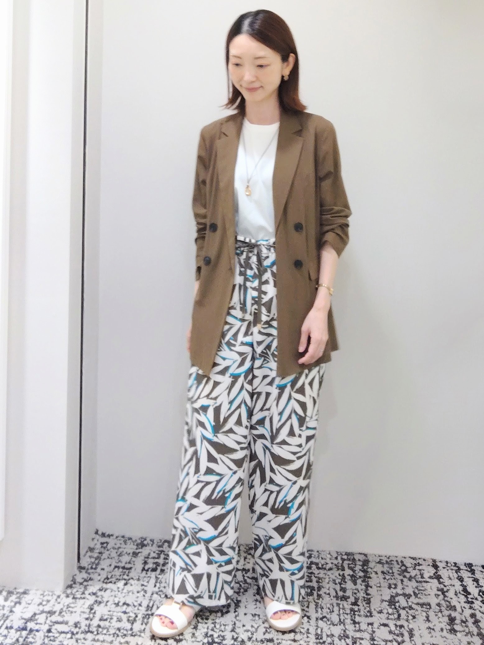terumiさんの「UNTITLED｜【セットアップ可/接触冷感/通気性】ドライシアーダブルジャケット」を使ったコーディネート