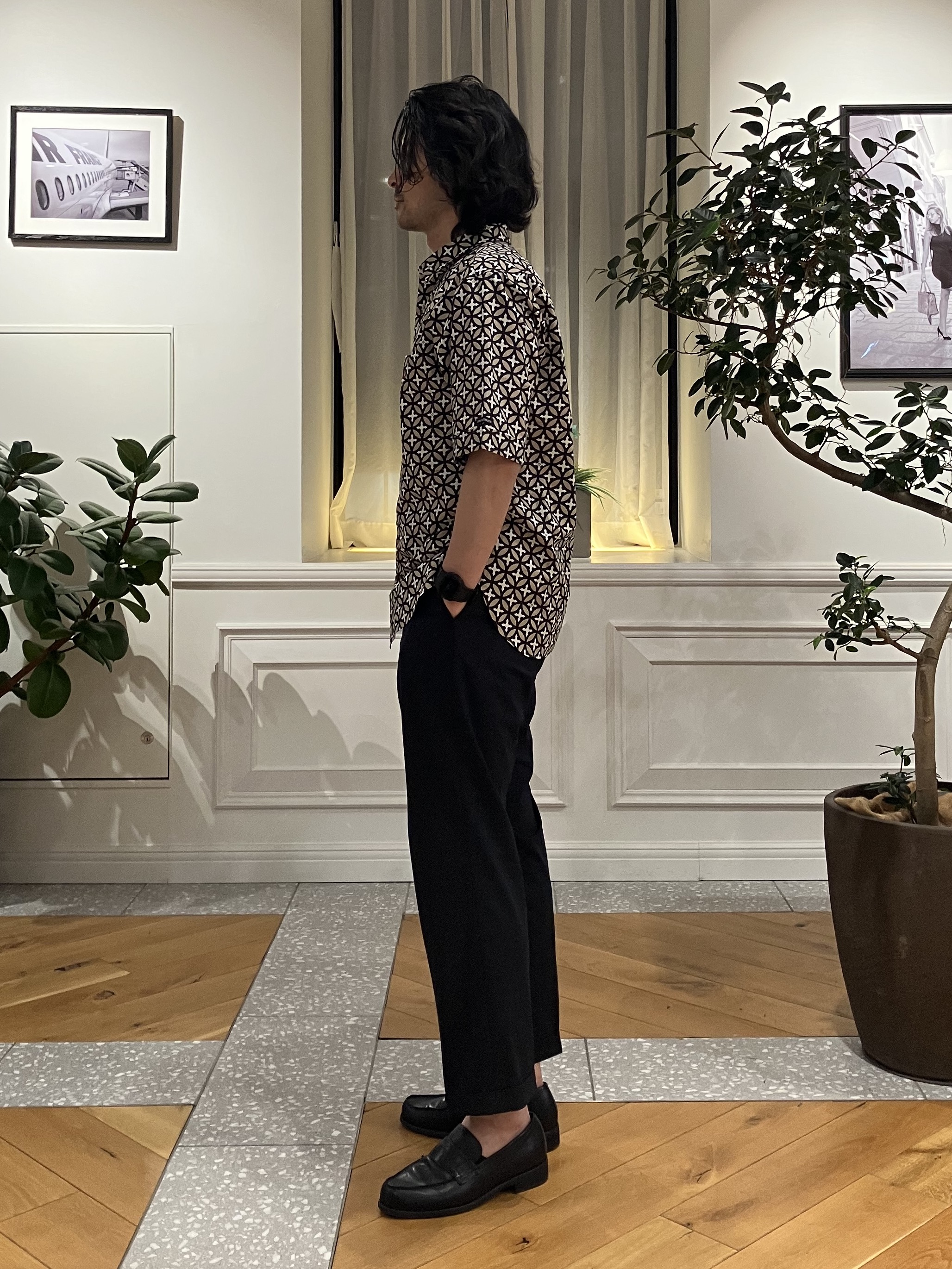 junyaさんの「DRESSTERIOR｜オーバーラップサークル シャツ」を使ったコーディネート