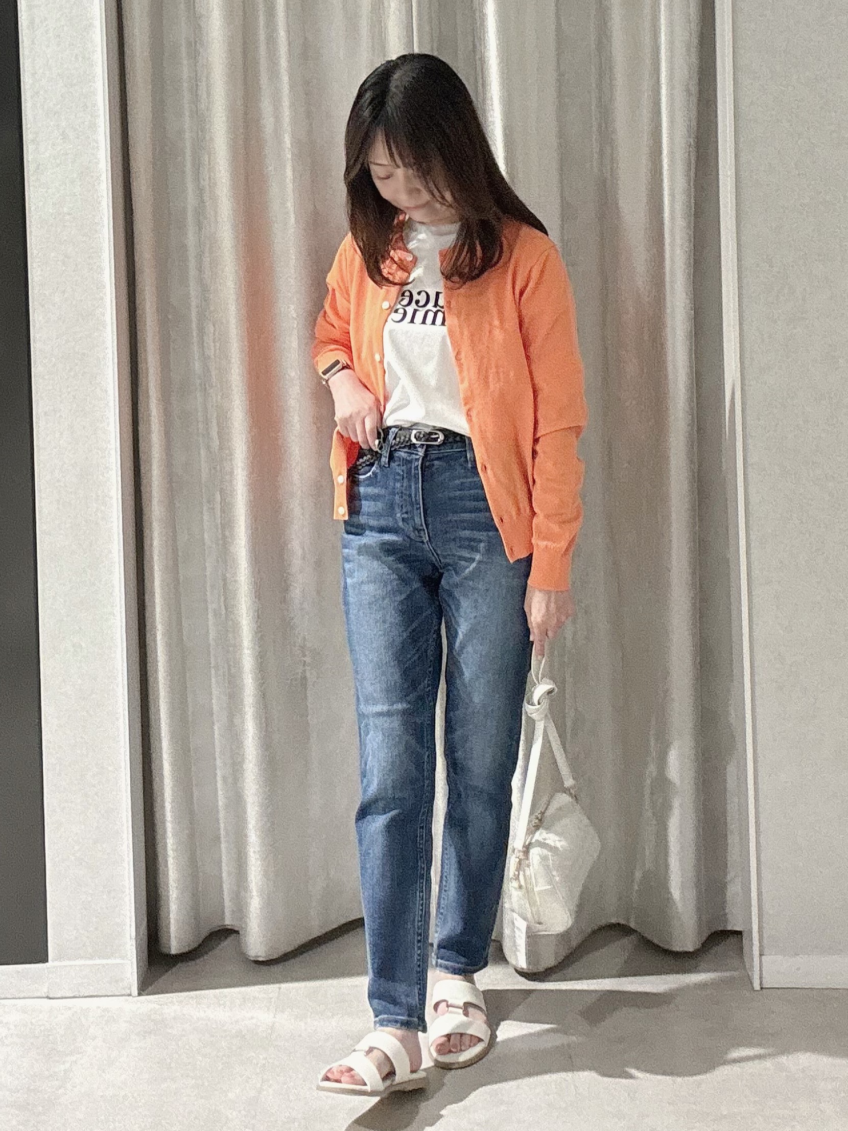 makiさんの「UNTITLED｜【9色展開/アンサンブル可】コットンクルーネックカーディガン」を使ったコーディネート