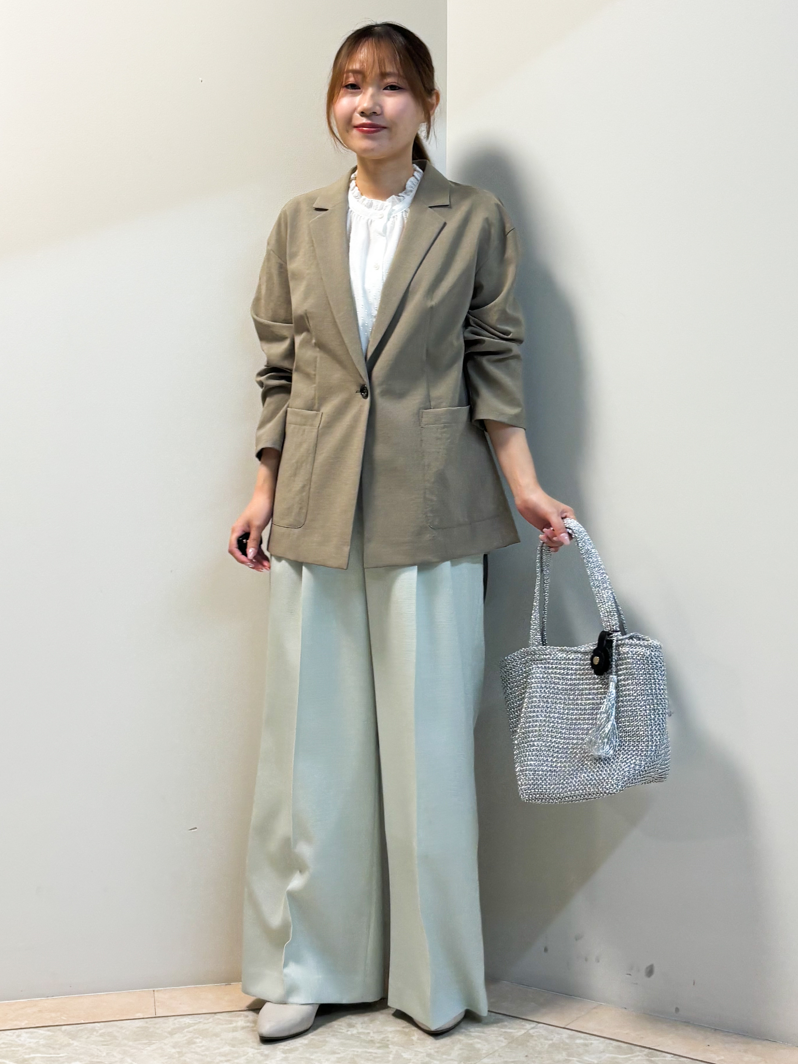 Sawaさんの「Reflect｜【セットアップ可】リネンライクジレ」を使ったコーディネート