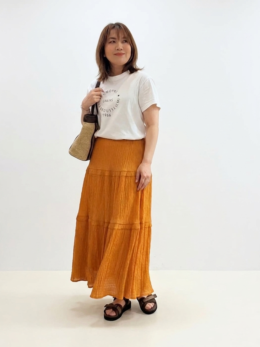 S.xuliさんの「Reflect｜【REGENCY WORKS／Reflect別注カラーあり】サークルモチーフTシャツ」を使ったコーディネート