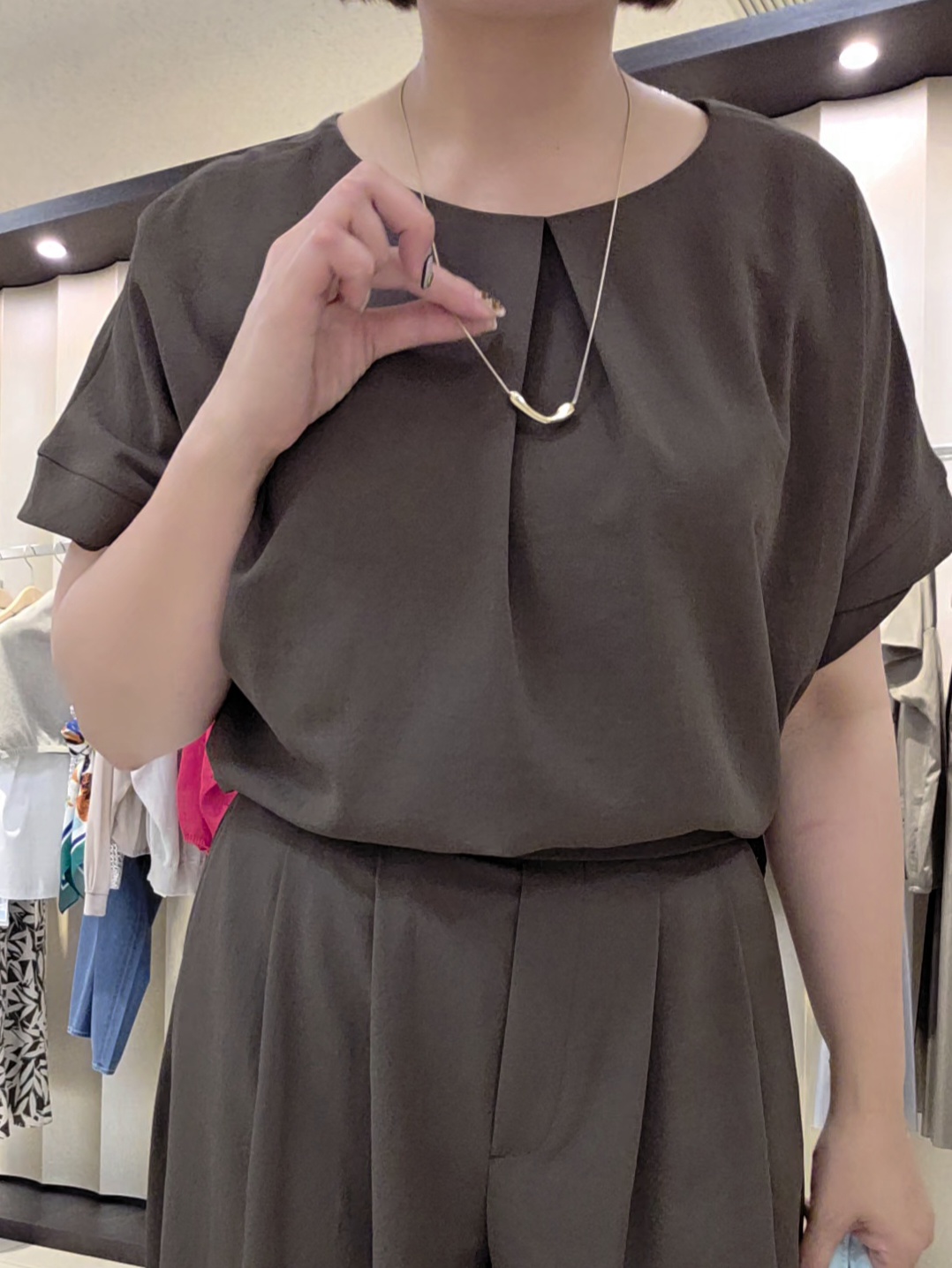 naokoさんの「UNTITLED｜【古畑星夏さん着用/ステンレスチェーン】ニュアンスハートトップ」を使ったコーディネート