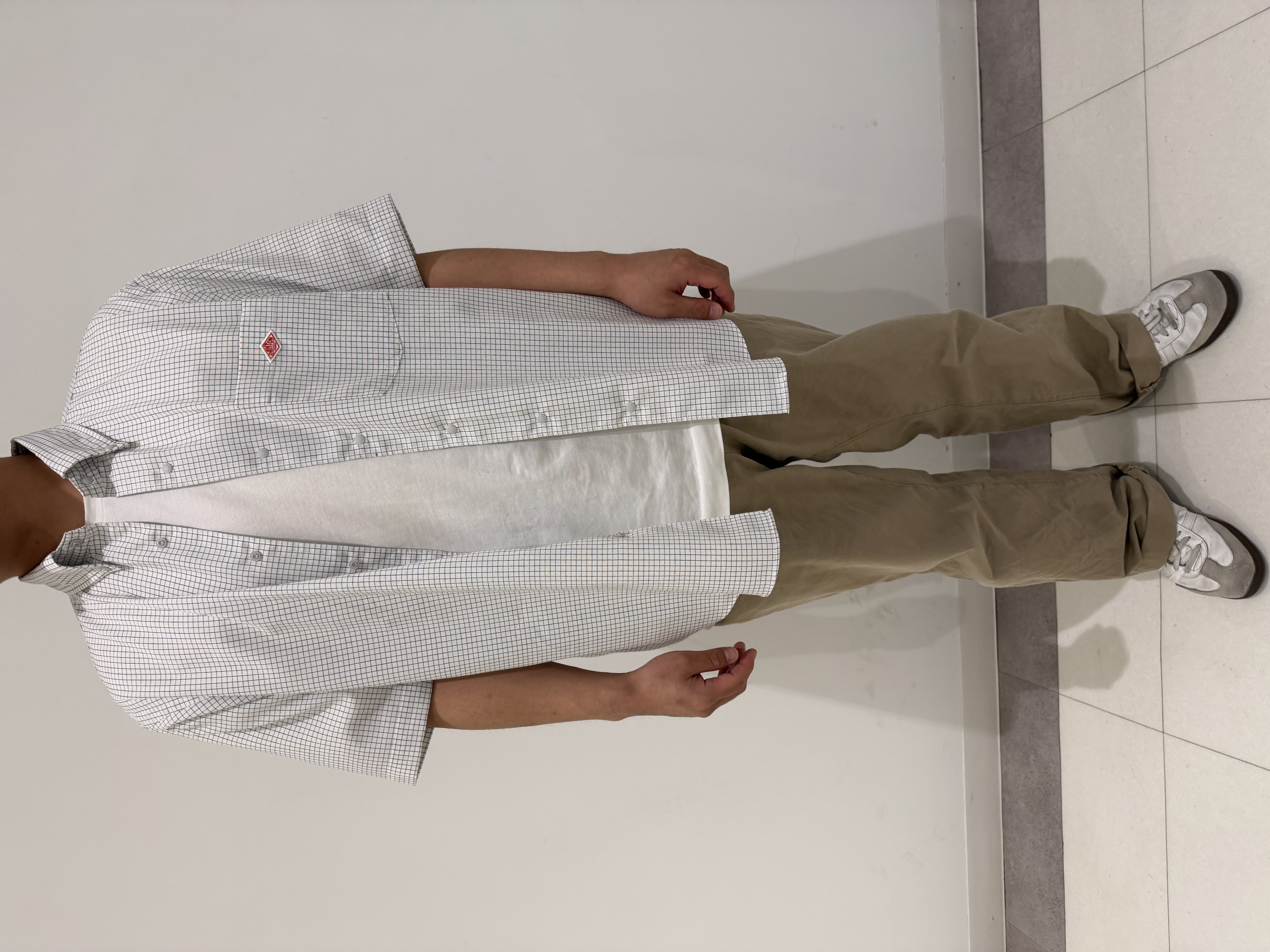 MATSUBARAさんの「DRESSTERIOR｜DANTON（ダントン）ドットボタン ボタンダウンシャツ ショートスリーブ」を使ったコーディネート