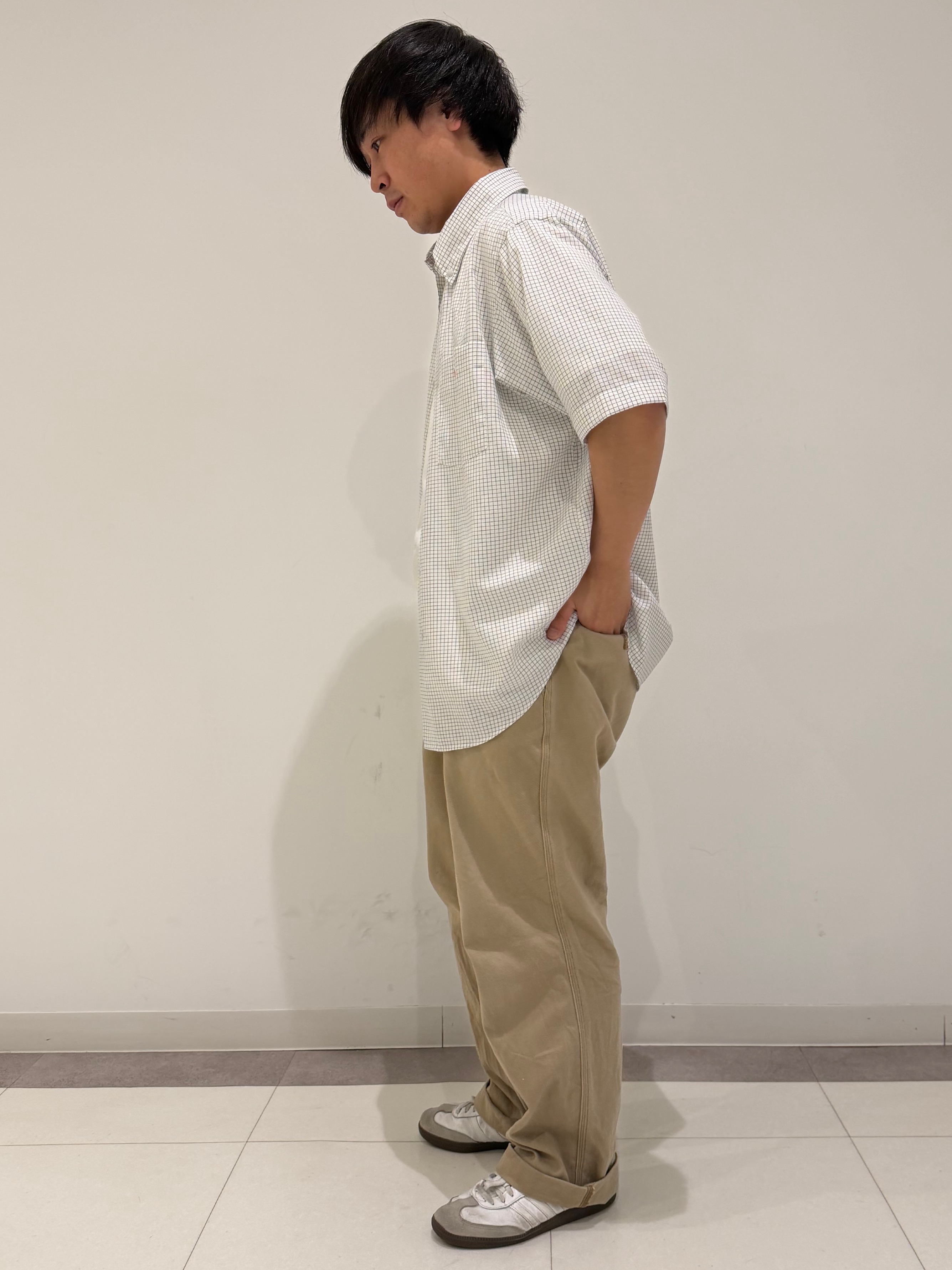 MATSUBARAさんの「DRESSTERIOR｜DANTON（ダントン）ドットボタン ボタンダウンシャツ ショートスリーブ」を使ったコーディネート