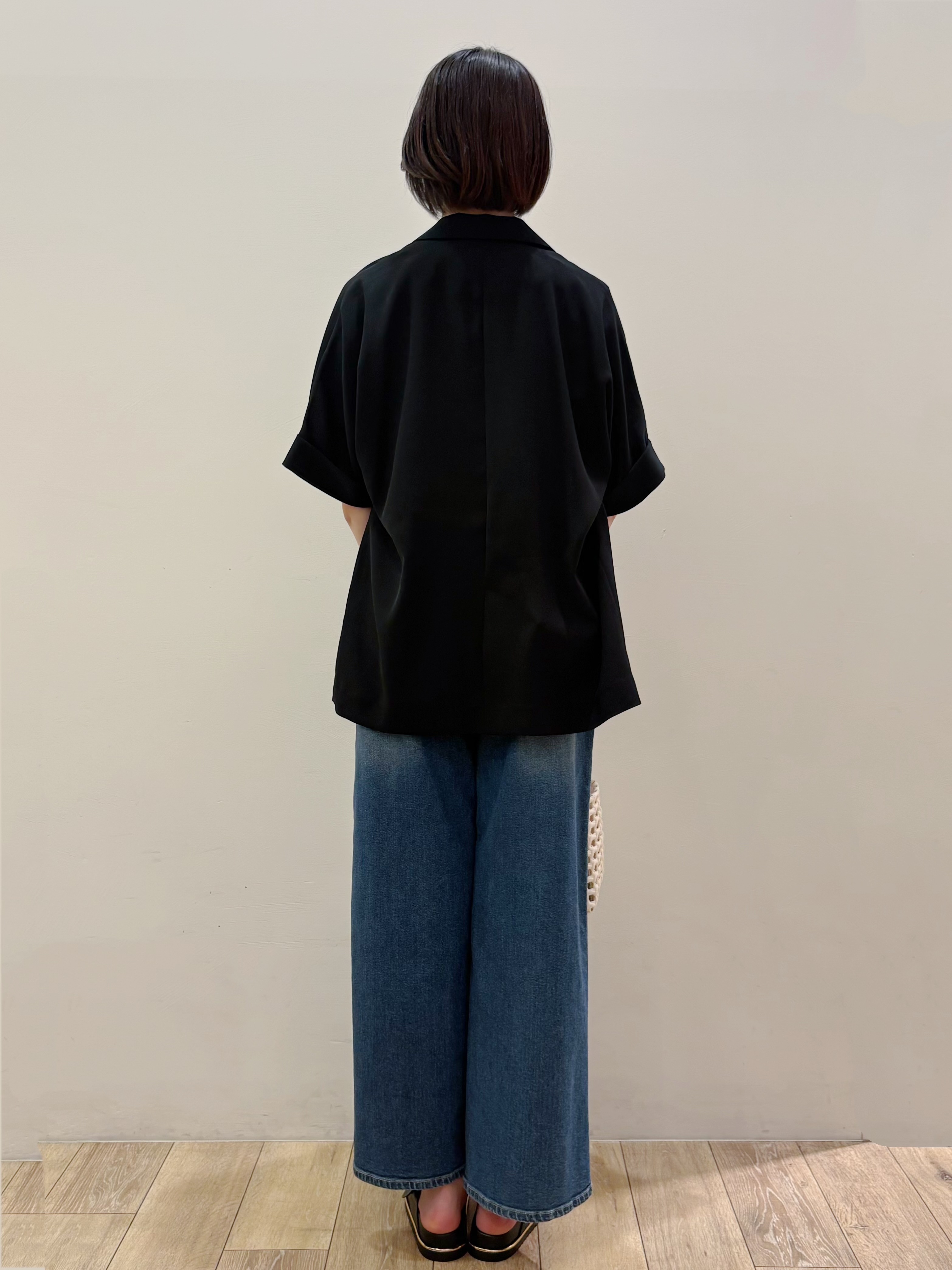 RINさんの「OPAQUE.CLIP｜【接触冷感／吸水速乾／防シワ】リネンライクテーラードジャケット《洗濯機OK》」を使ったコーディネート