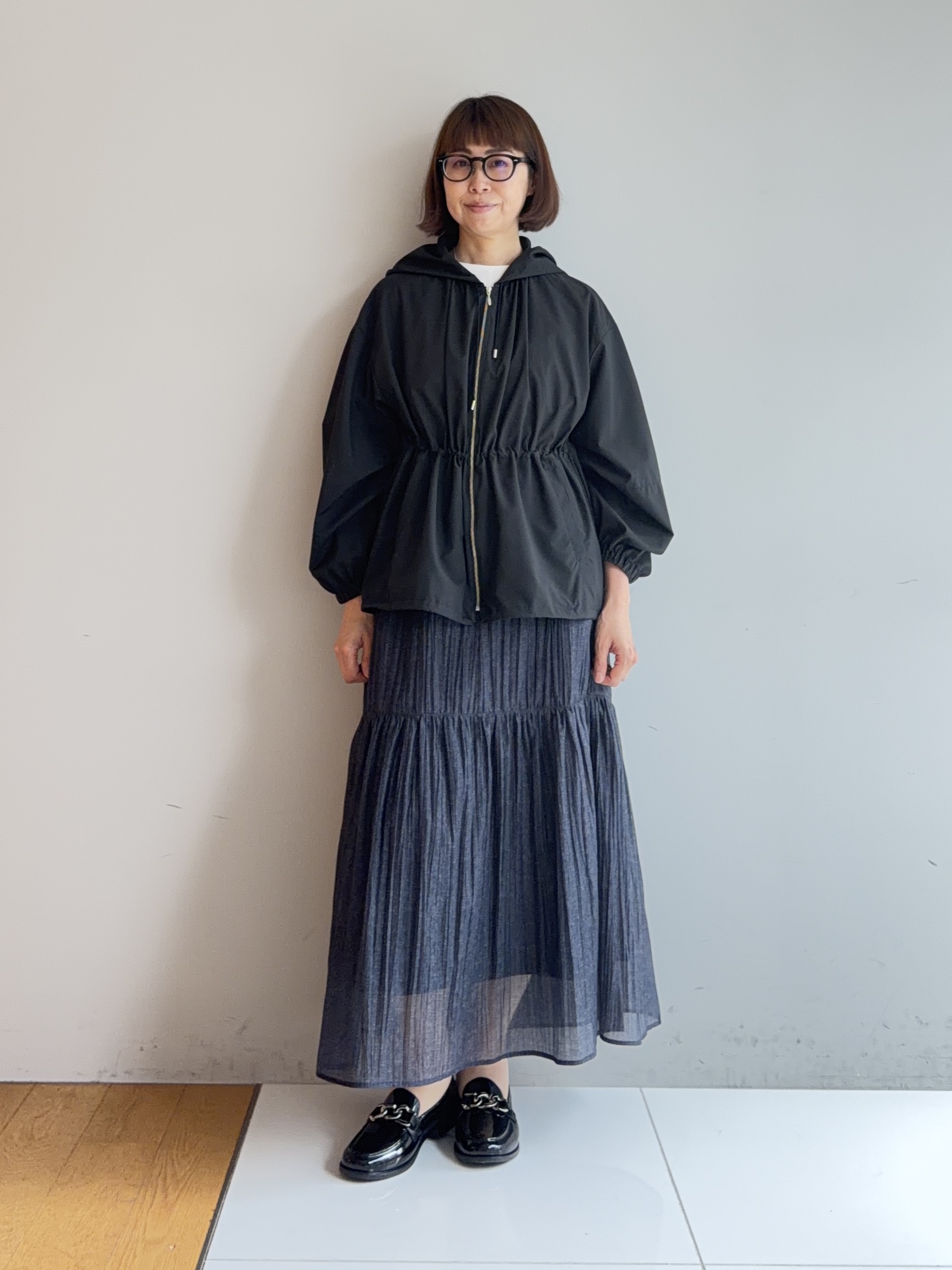 murayamaさんの「INDIVI｜【撥水／UVカット】ライトフーディーブルゾン」を使ったコーディネート