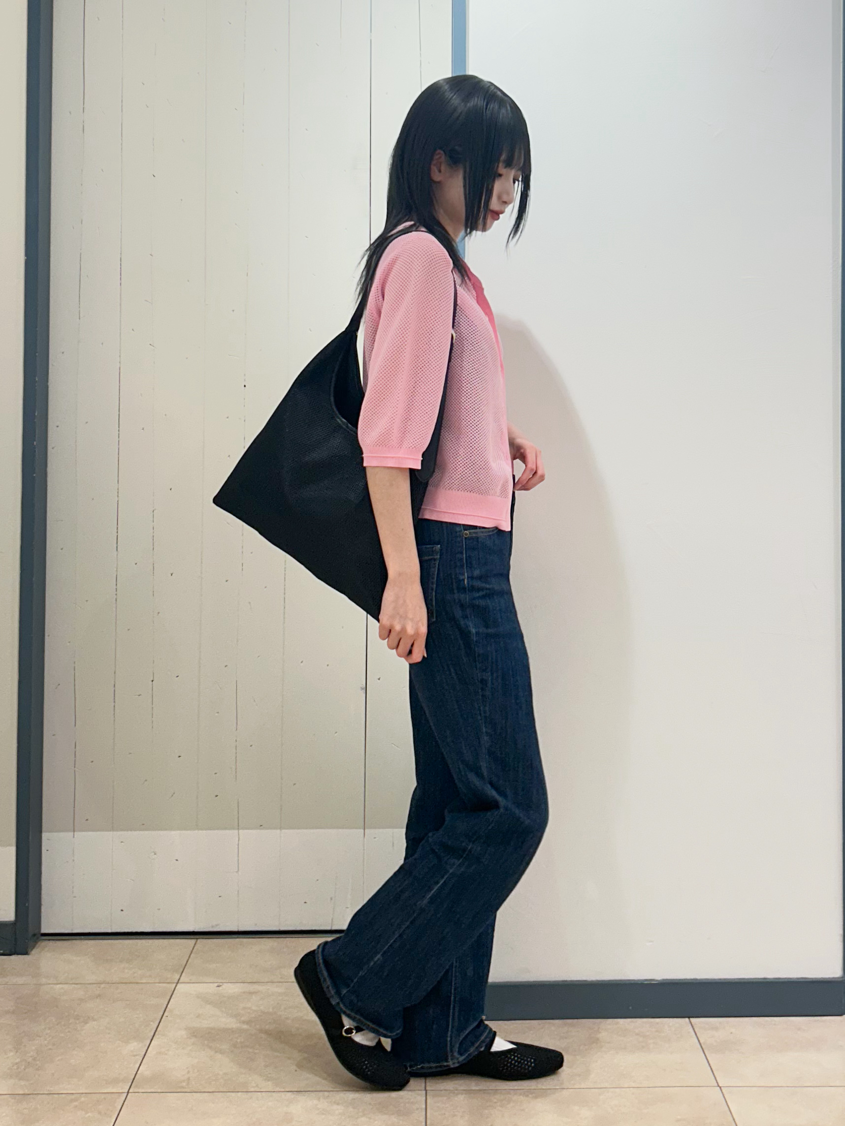 yukinoさんの「grove｜【貴島明日香さん着用・洗える】透けない、大人のメッシュカーディガン」を使ったコーディネート