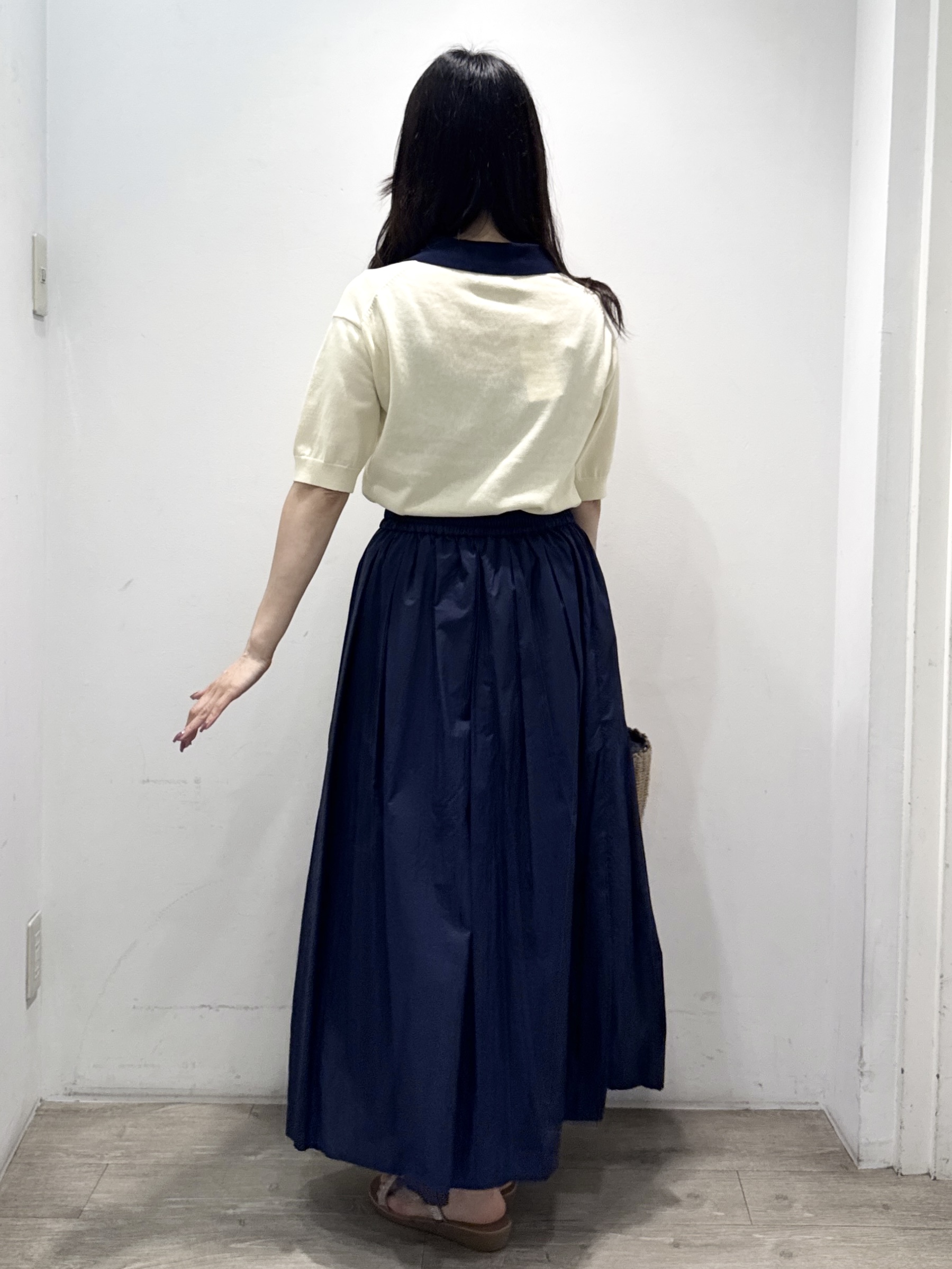 yuicciさんの「OPAQUE.CLIP｜ビッグポロ衿ニット【洗濯機OK】」を使ったコーディネート