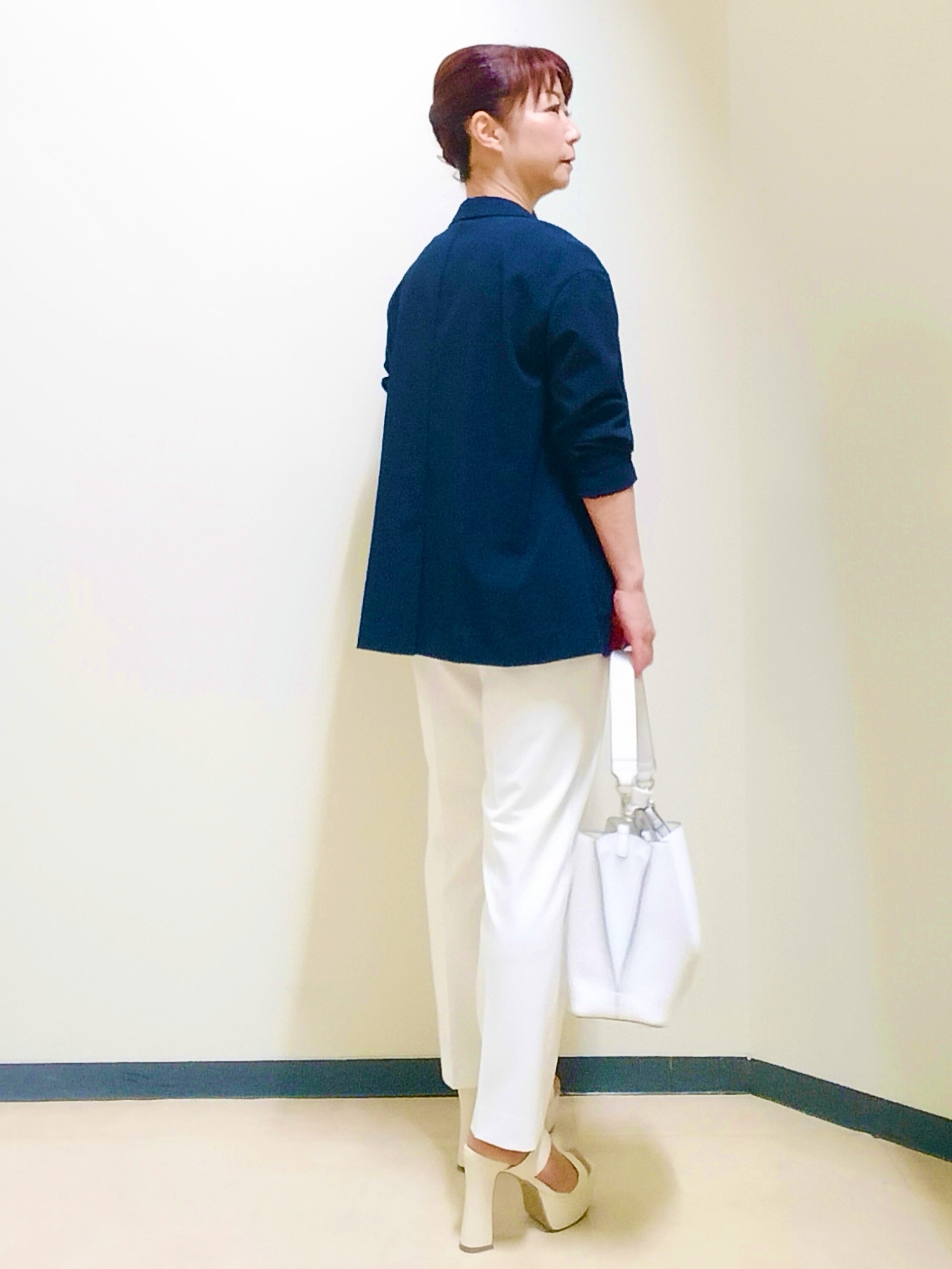 花さんの「Reflect｜【SS-4Lサイズ／接触冷感／シワになりにくい】リラクシーテーラードジャケット」を使ったコーディネート
