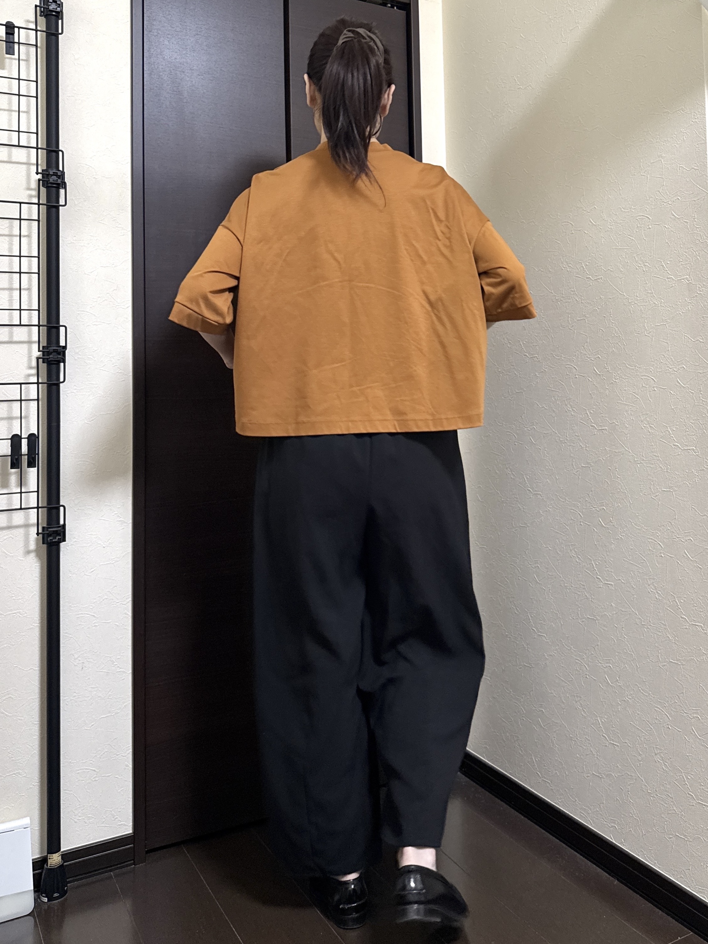 Junさんの「Dessin｜【新色追加/体型カバー】美光沢カットソーボクシーシルエット」を使ったコーディネート