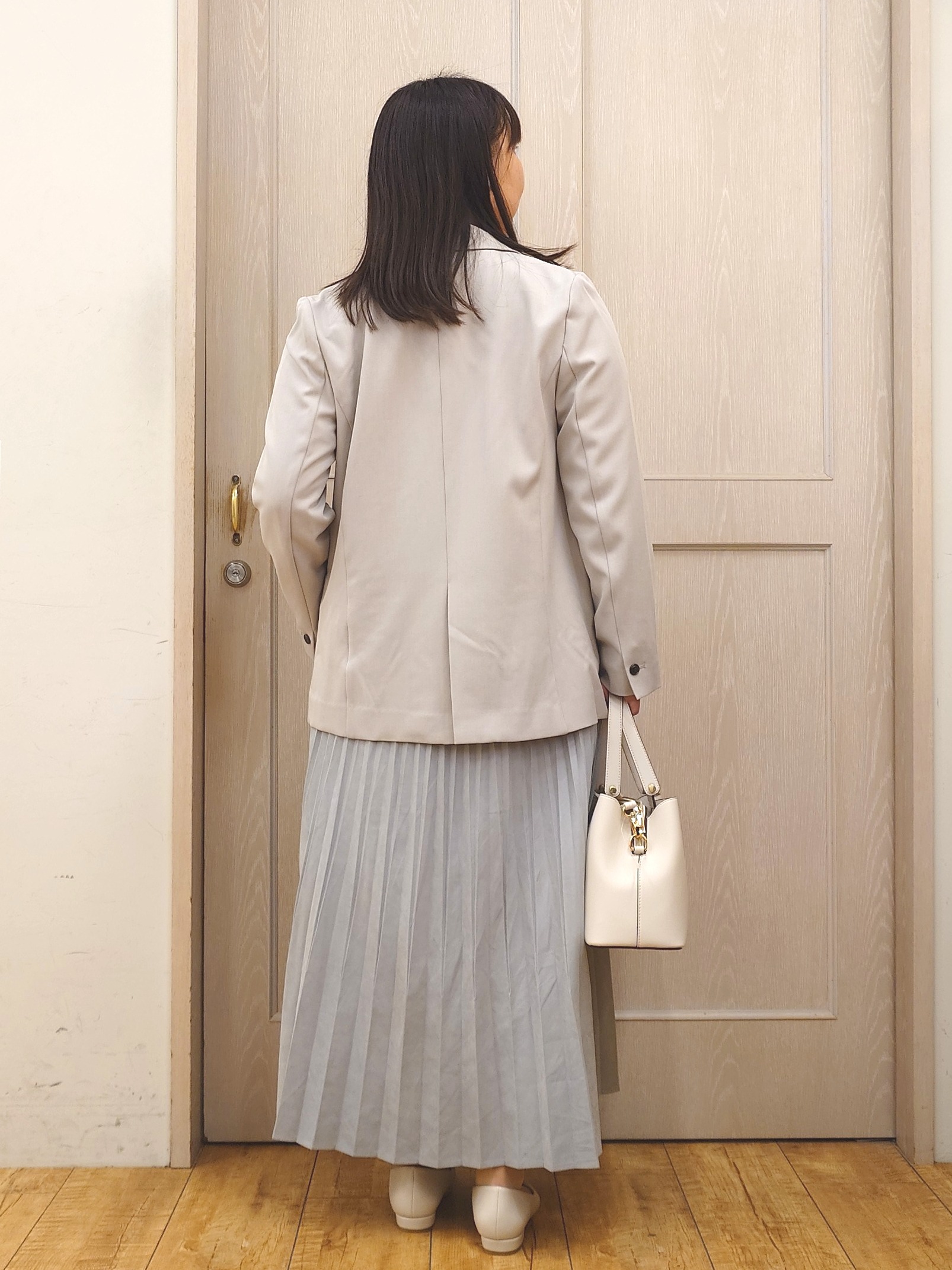 とろろさんの「SHOO･LA･RUE｜【洗濯機可/イージーケア/UV】オンオフ使える　ゆったりダブルジャケット」を使ったコーディネート