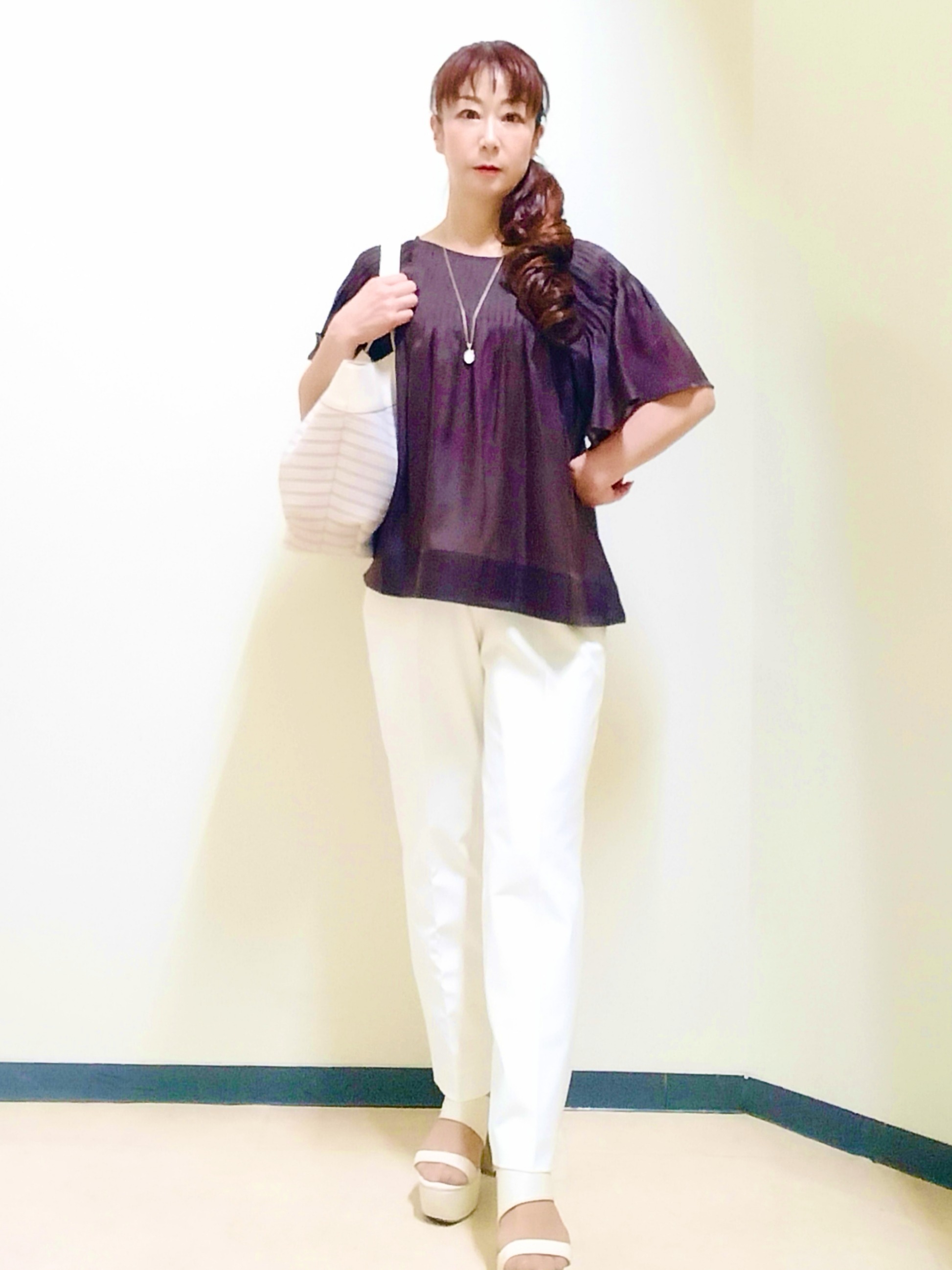花さんの「Reflect｜【SS-4Lサイズ／接触冷感／シワになりにくい】リラクシーテーラードジャケット」を使ったコーディネート