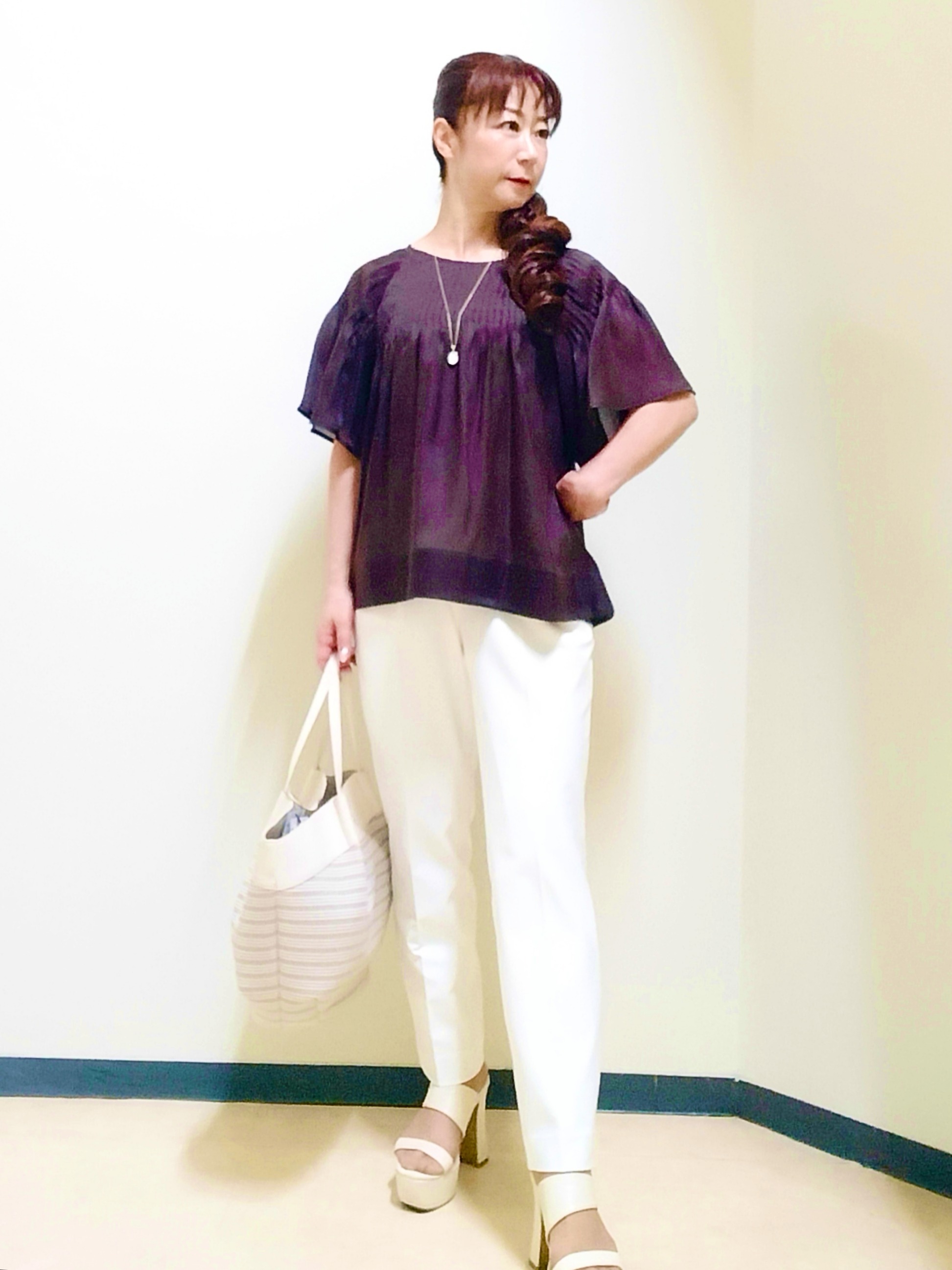 花さんの「Reflect｜【SS-4Lサイズ／接触冷感／シワになりにくい】リラクシーテーラードジャケット」を使ったコーディネート