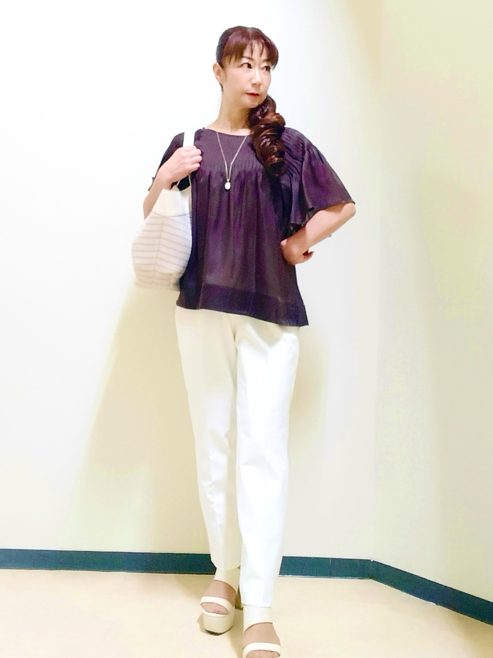 花さんの「Reflect｜【SS-4Lサイズ／接触冷感／シワになりにくい】リラクシーテーラードジャケット」を使ったコーディネート